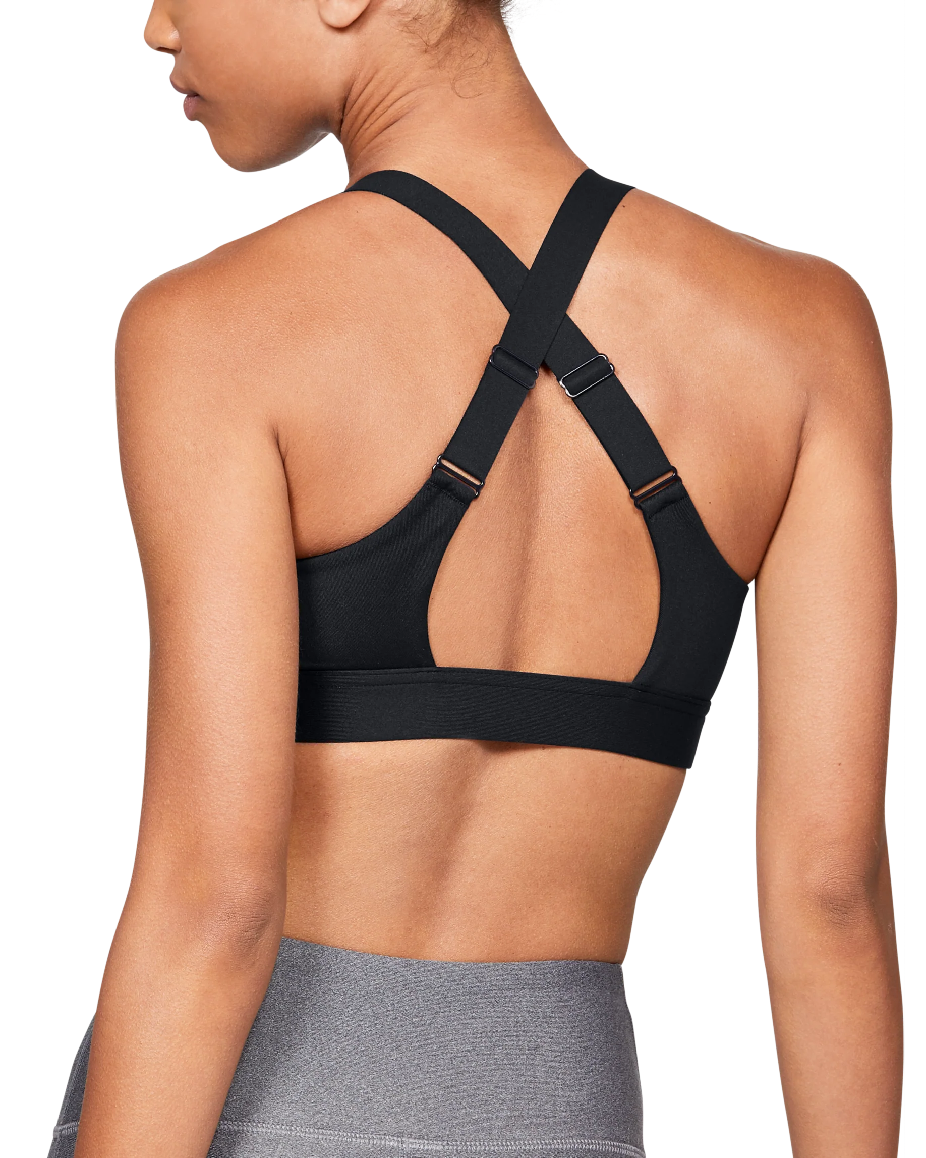Women's UA Armour® Eclipse High Zip Sports Bra - Image 2