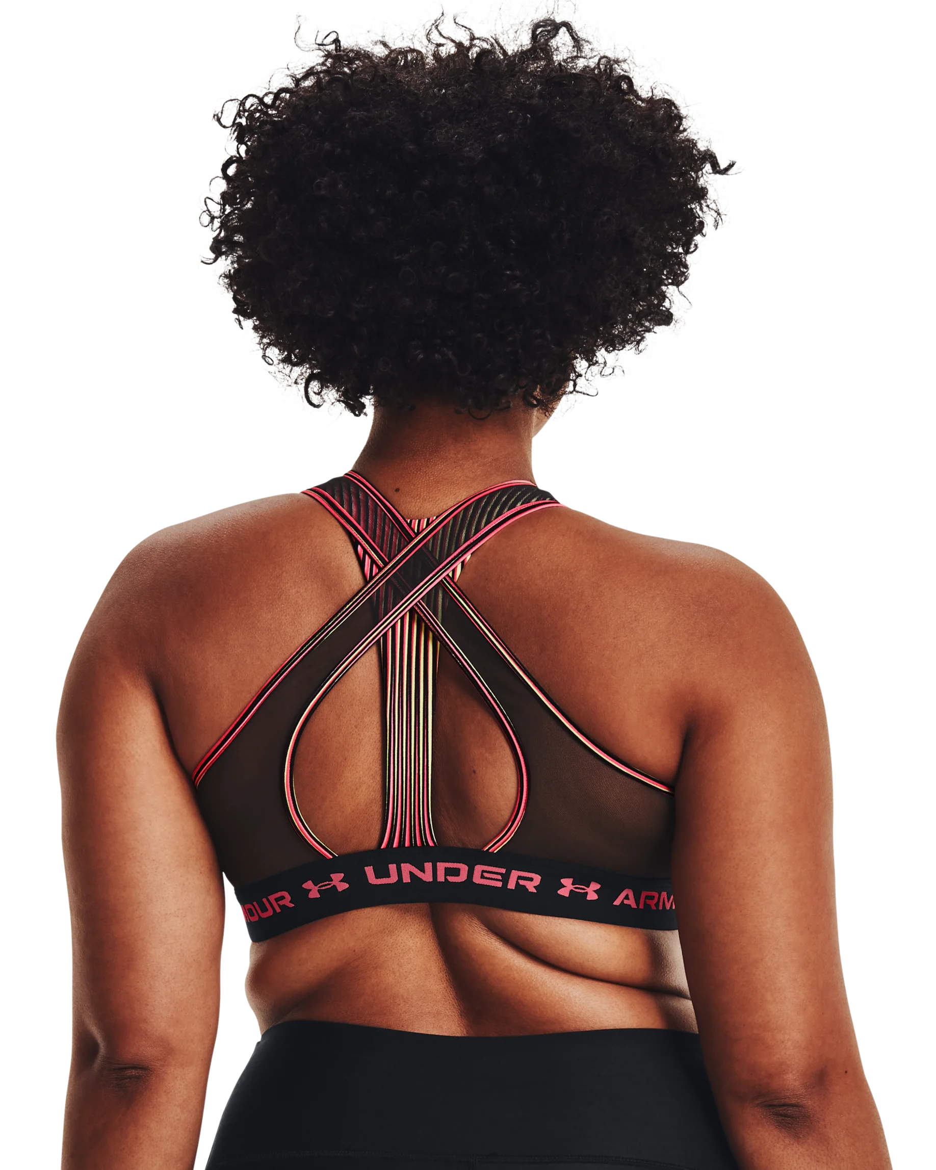 Women's Armour® Mid Crossback 80s Sports Bra - Image 2