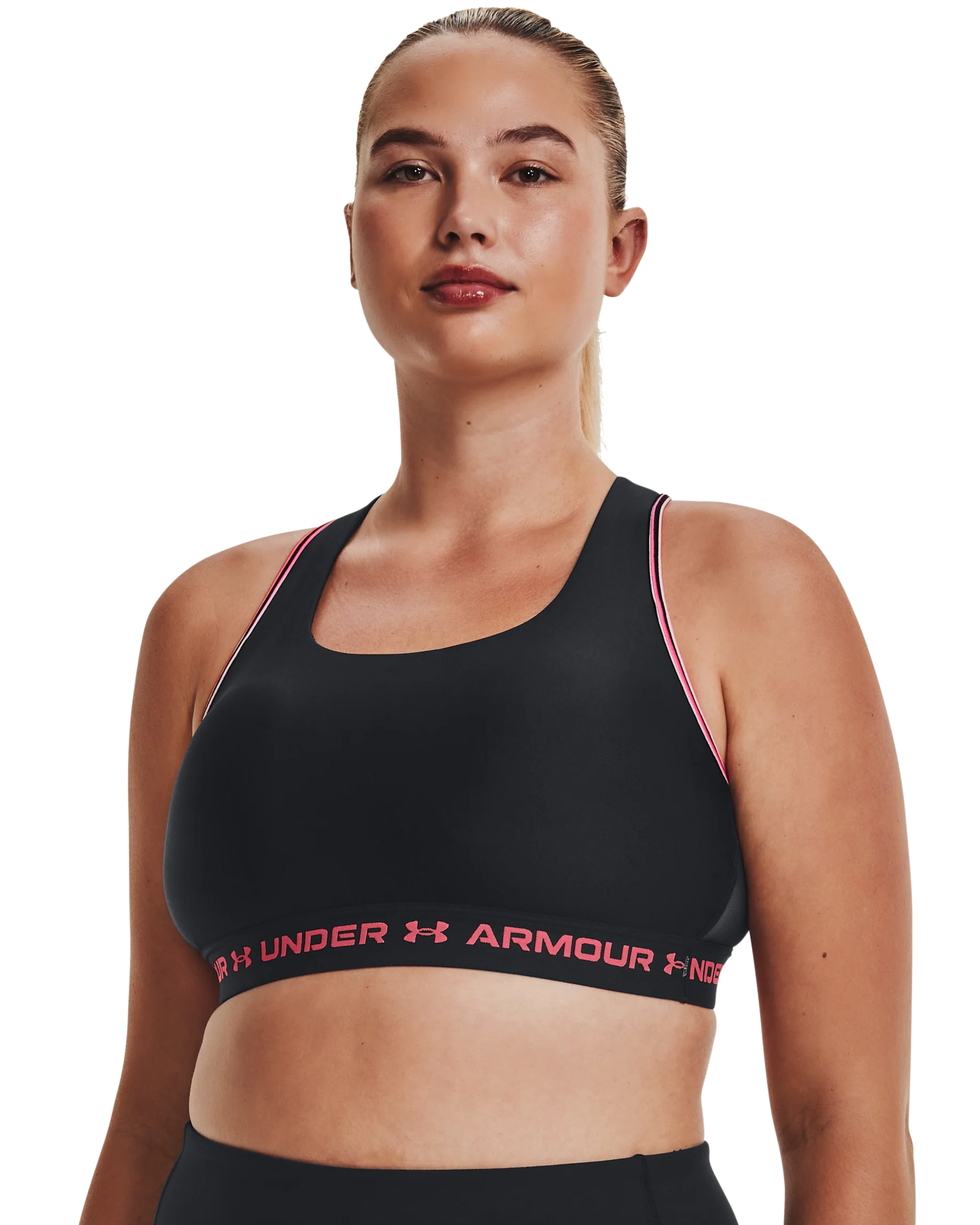 Women's Armour® Mid Crossback 80s Sports Bra - Image 9