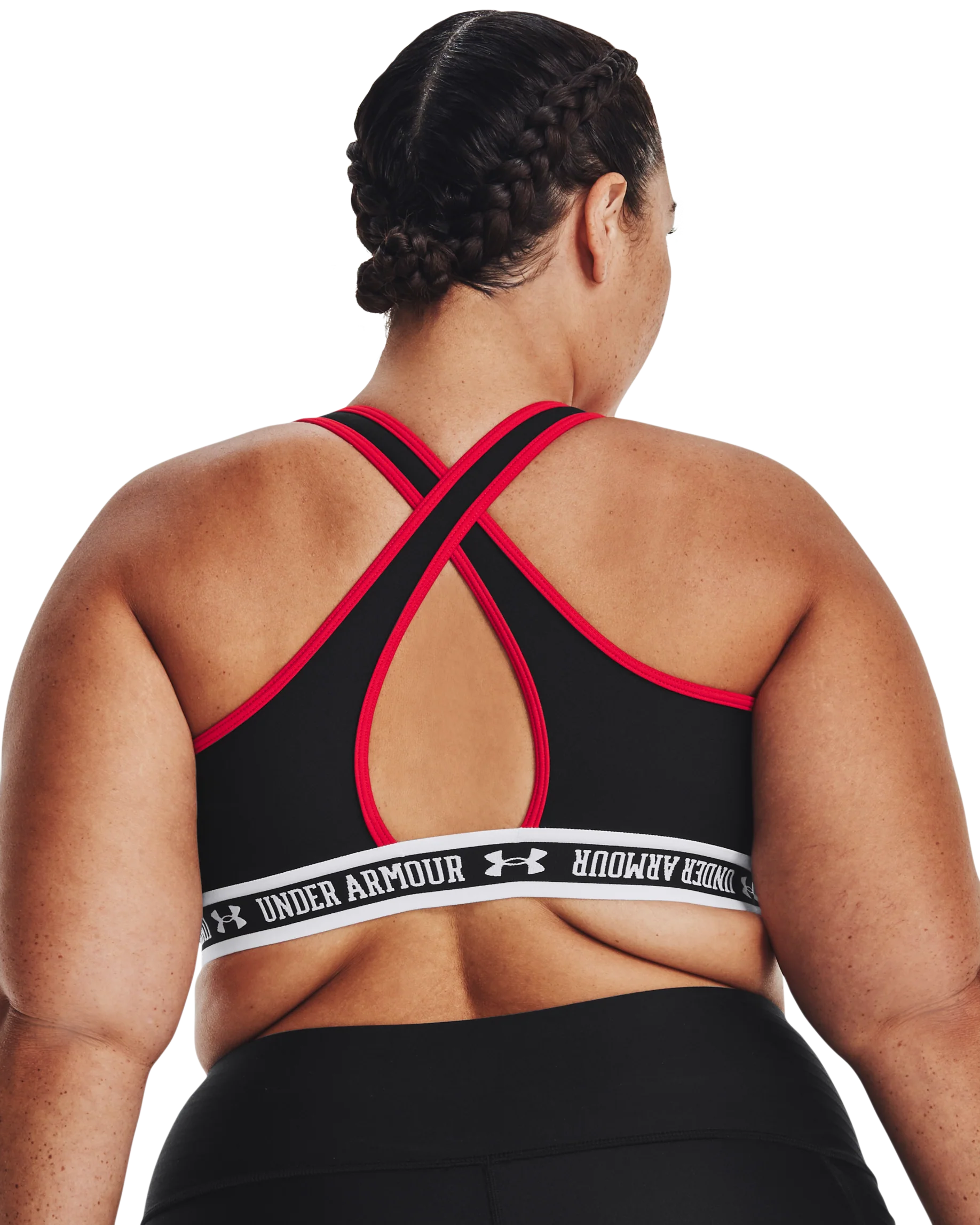 Women's Armour® Mid Crossback Block Sports Bra - Image 7