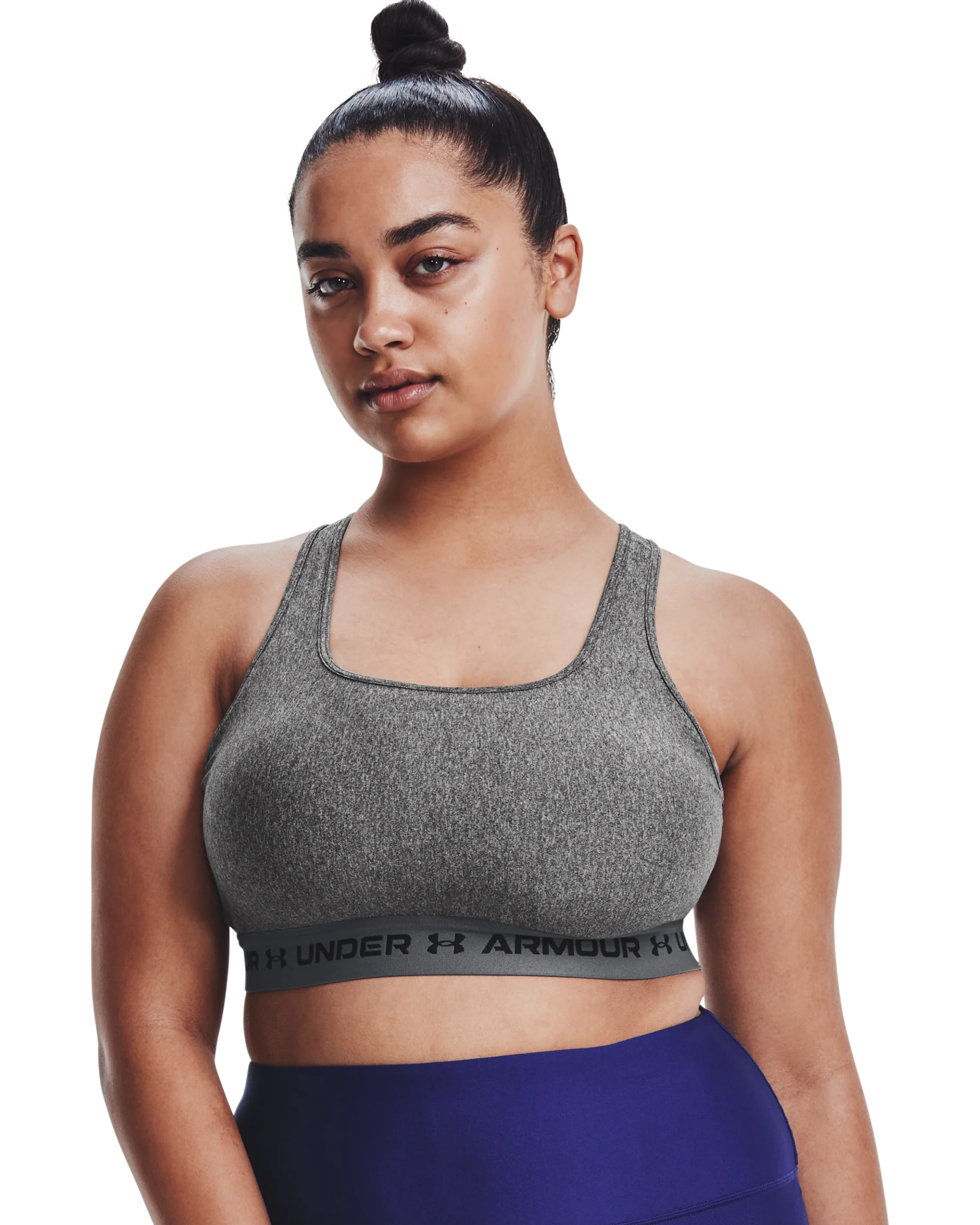 Women's Armour® Mid Crossback Heather Sports Bra - Image 10
