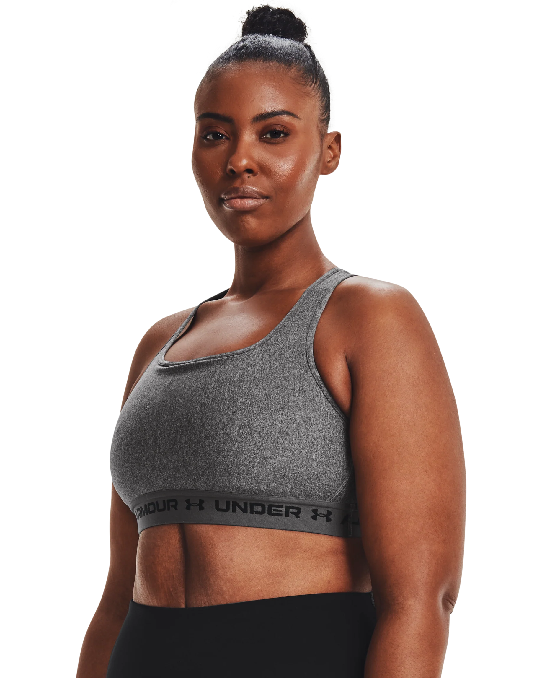 Women's Armour® Mid Crossback Heather Sports Bra - Image 8