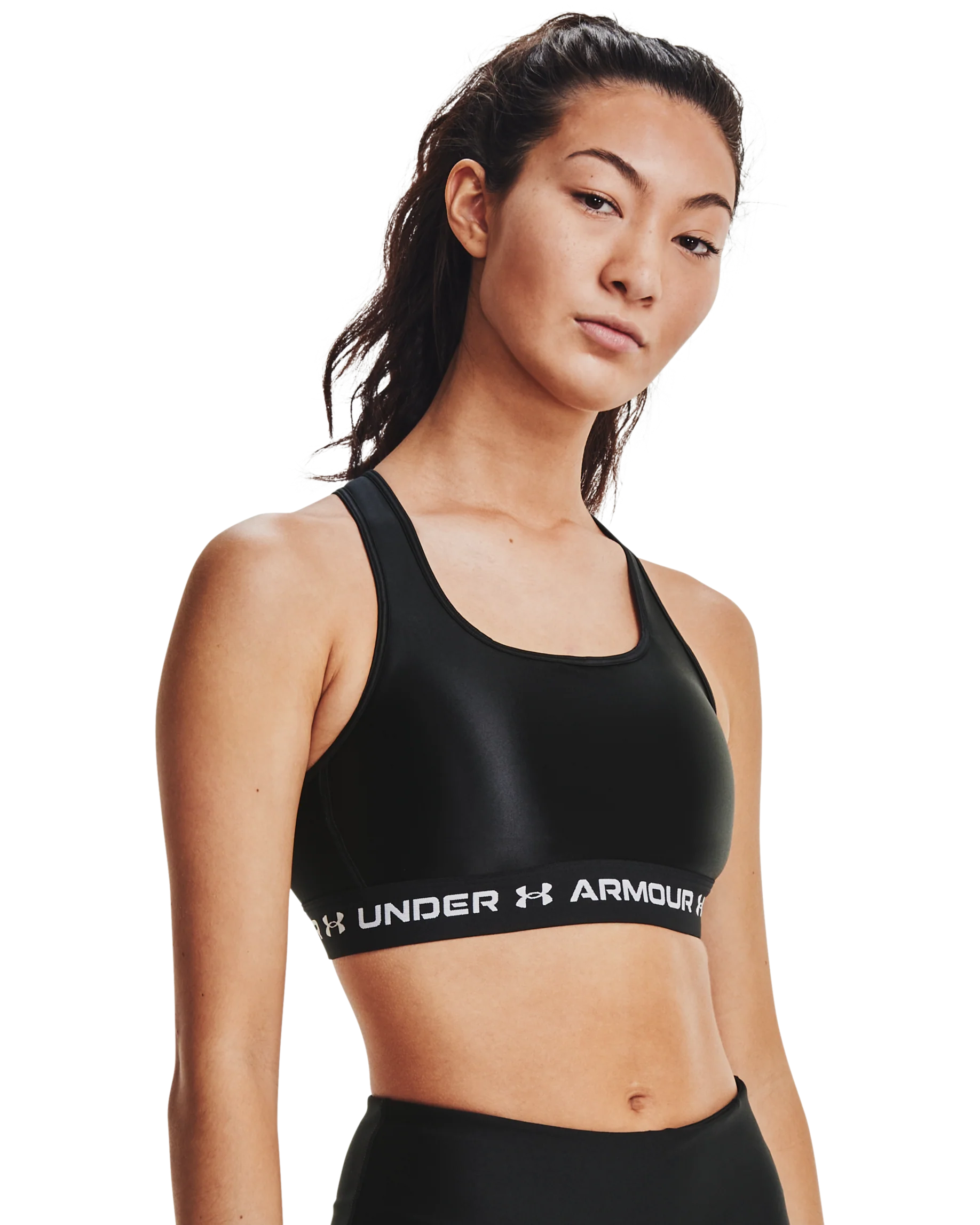 Women's Armour® Mid Crossback Matte/Shine Sports Bra