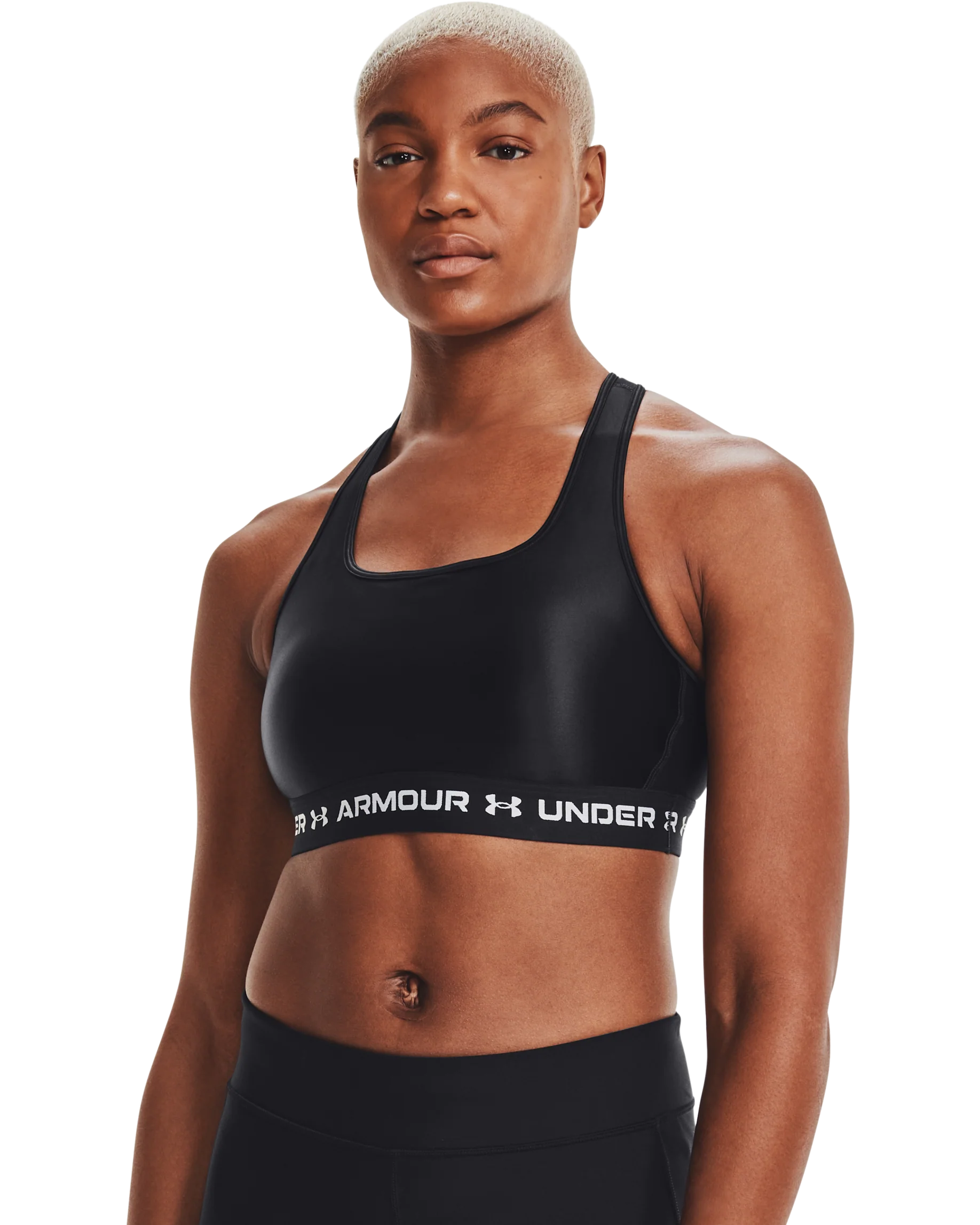 Women's Armour® Mid Crossback Matte/Shine Sports Bra - Image 7