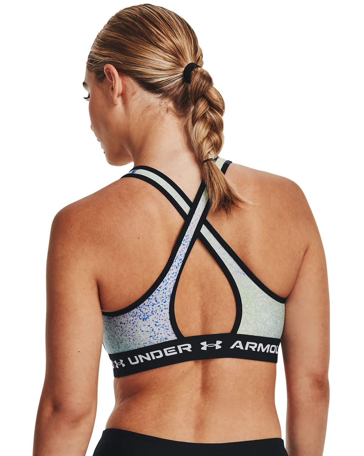 Women's Armour® Mid Crossback Print Sports Bra - Image 2