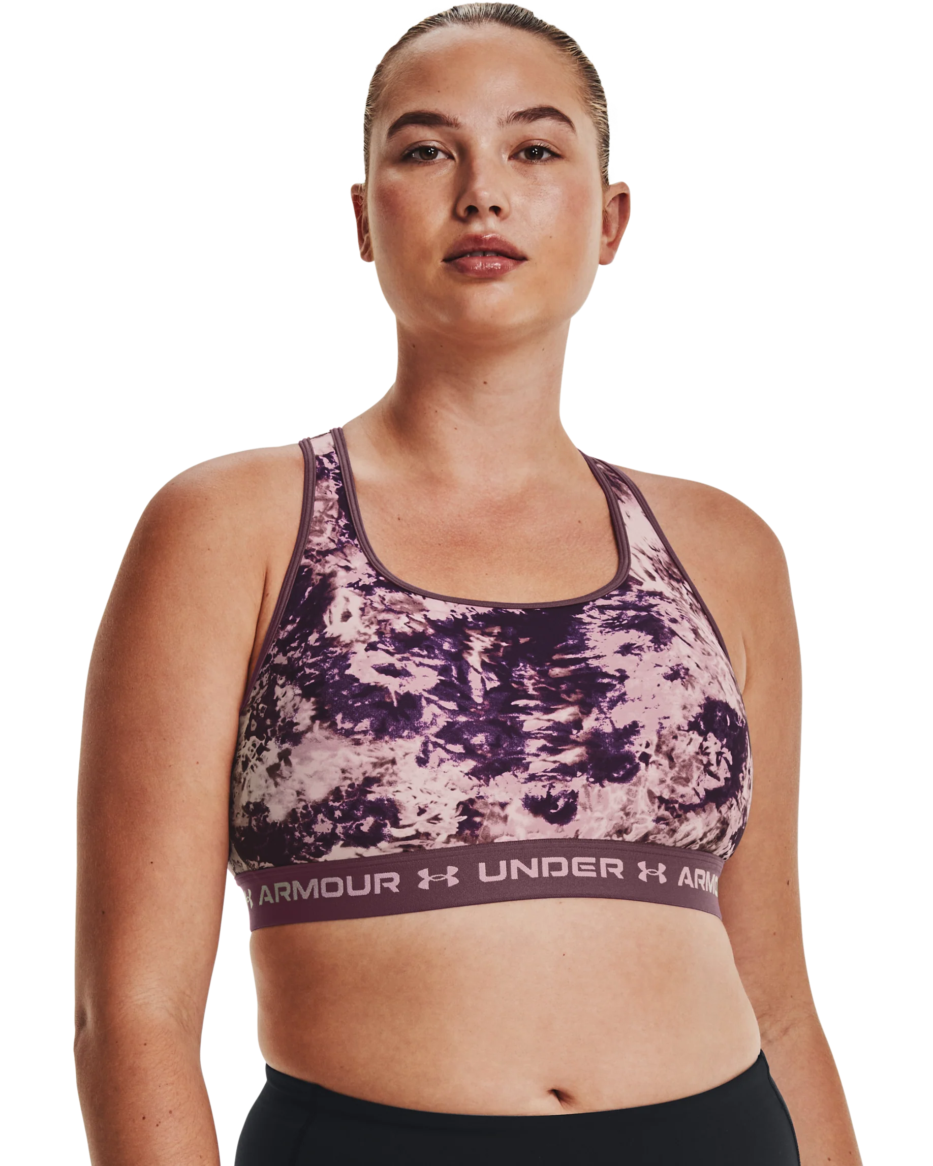 Women's Armour® Mid Crossback Printed Sports Bra - Image 10