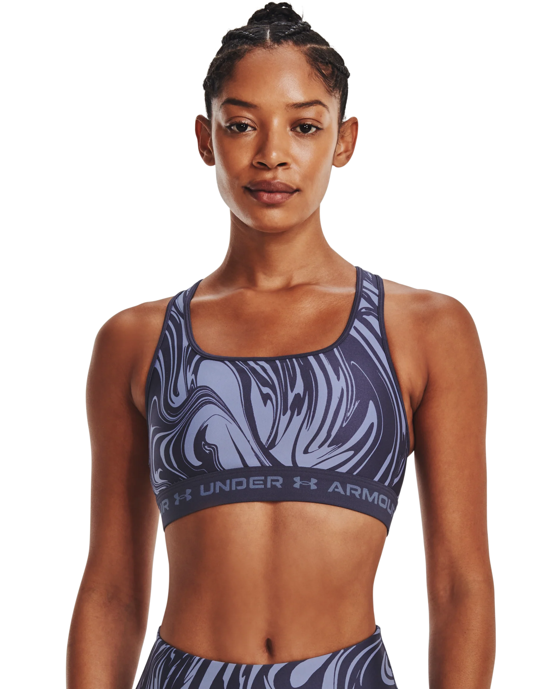 Women's Armour® Mid Crossback Print Sports Bra