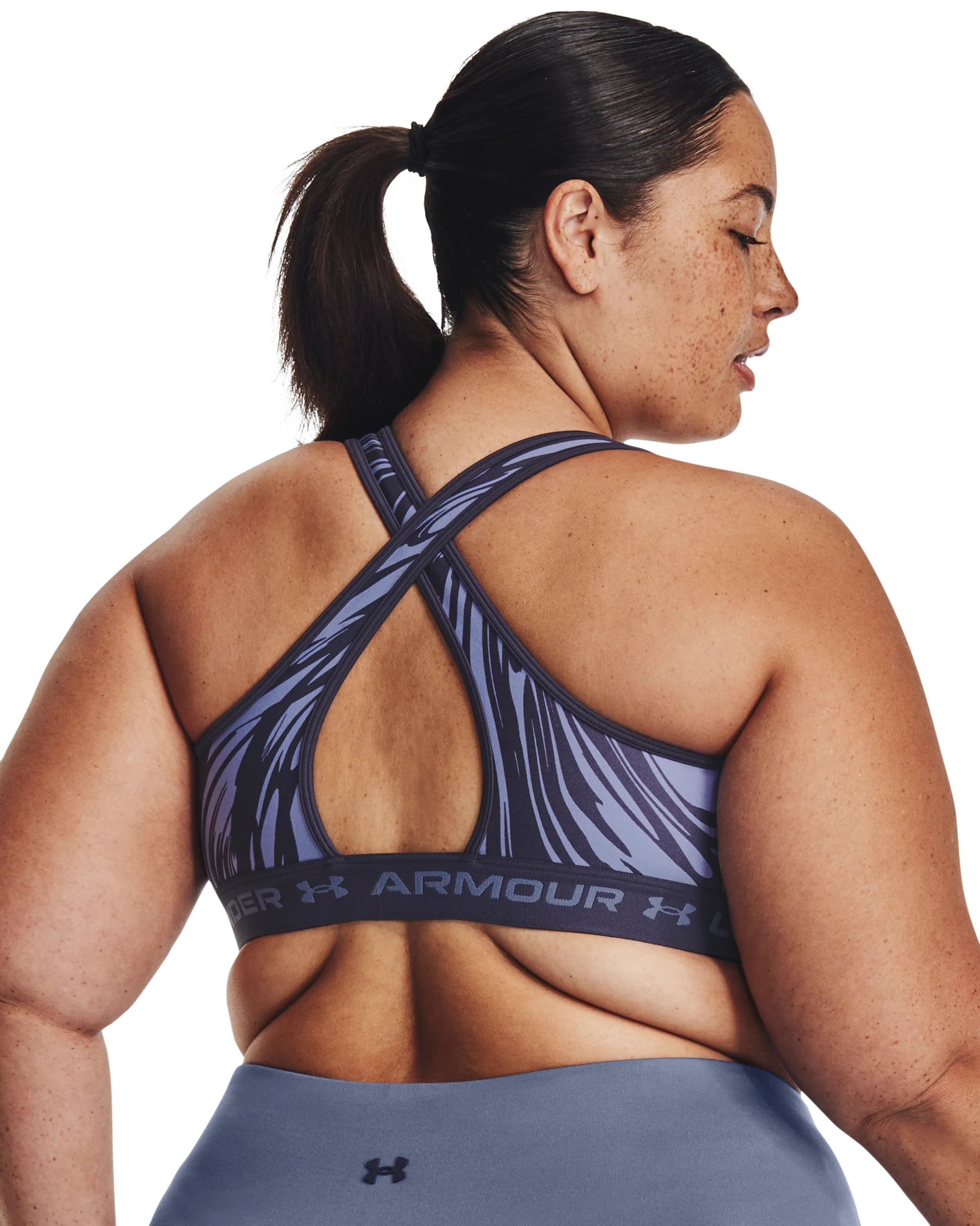 Women's Armour® Mid Crossback Print Sports Bra - Image 10