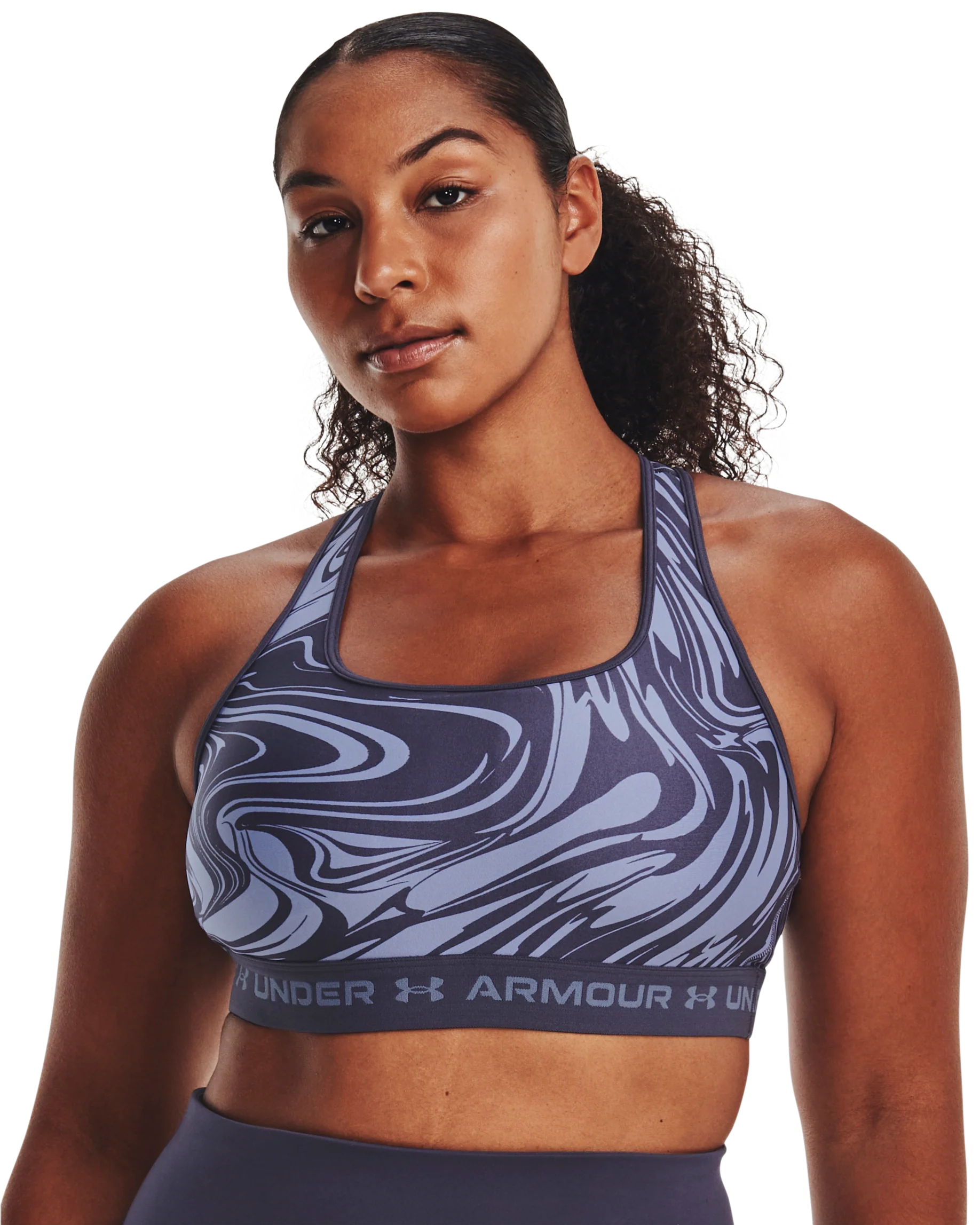 Women's Armour® Mid Crossback Print Sports Bra - Image 11