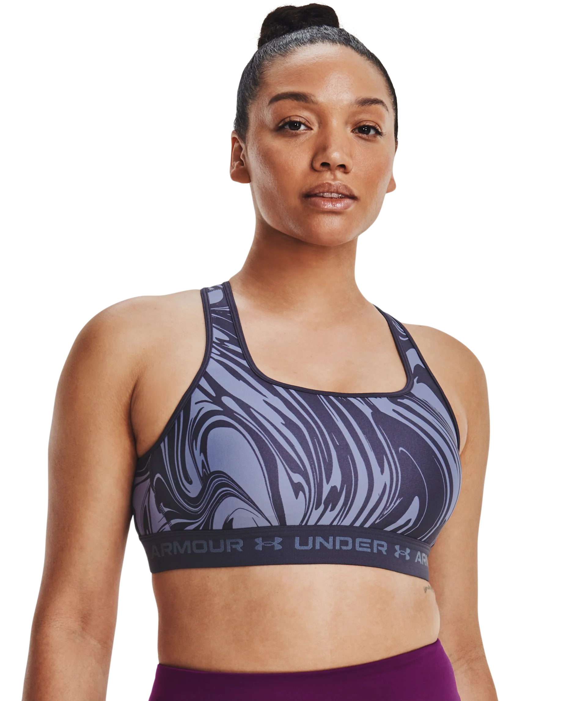Women's Armour® Mid Crossback Print Sports Bra - Image 12