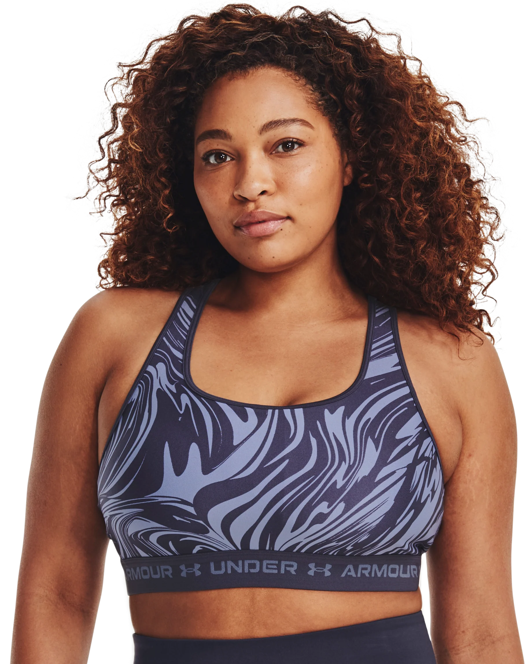 Women's Armour® Mid Crossback Print Sports Bra - Image 13