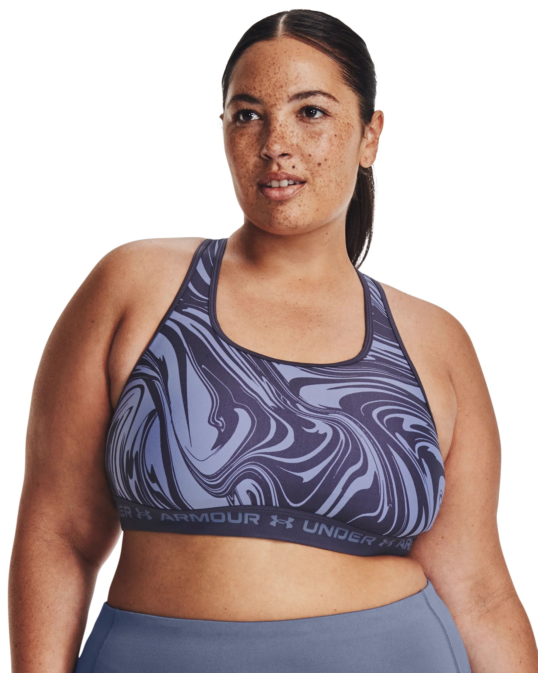Women's Armour® Mid Crossback Print Sports Bra - Image 15