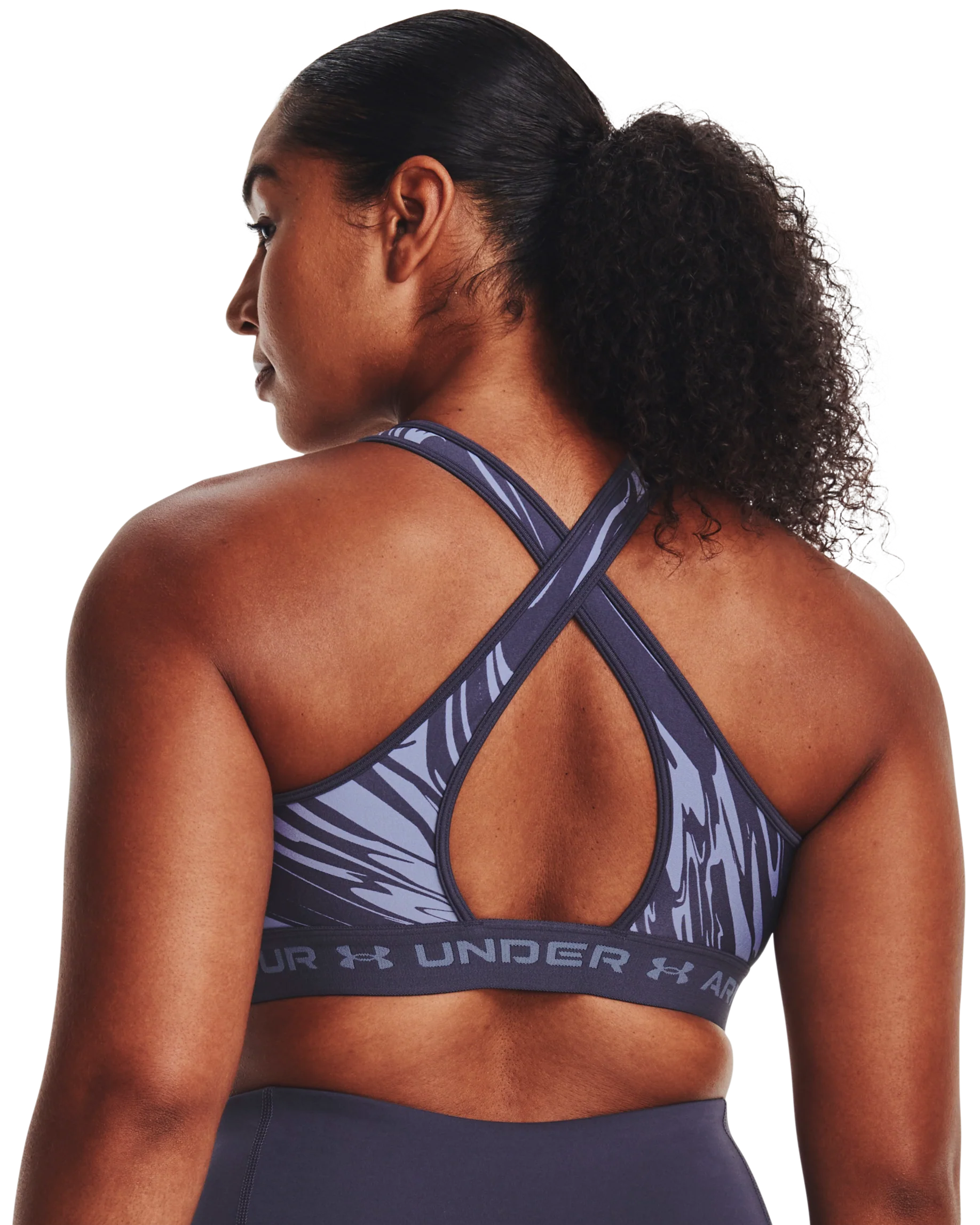 Women's Armour® Mid Crossback Print Sports Bra - Image 6