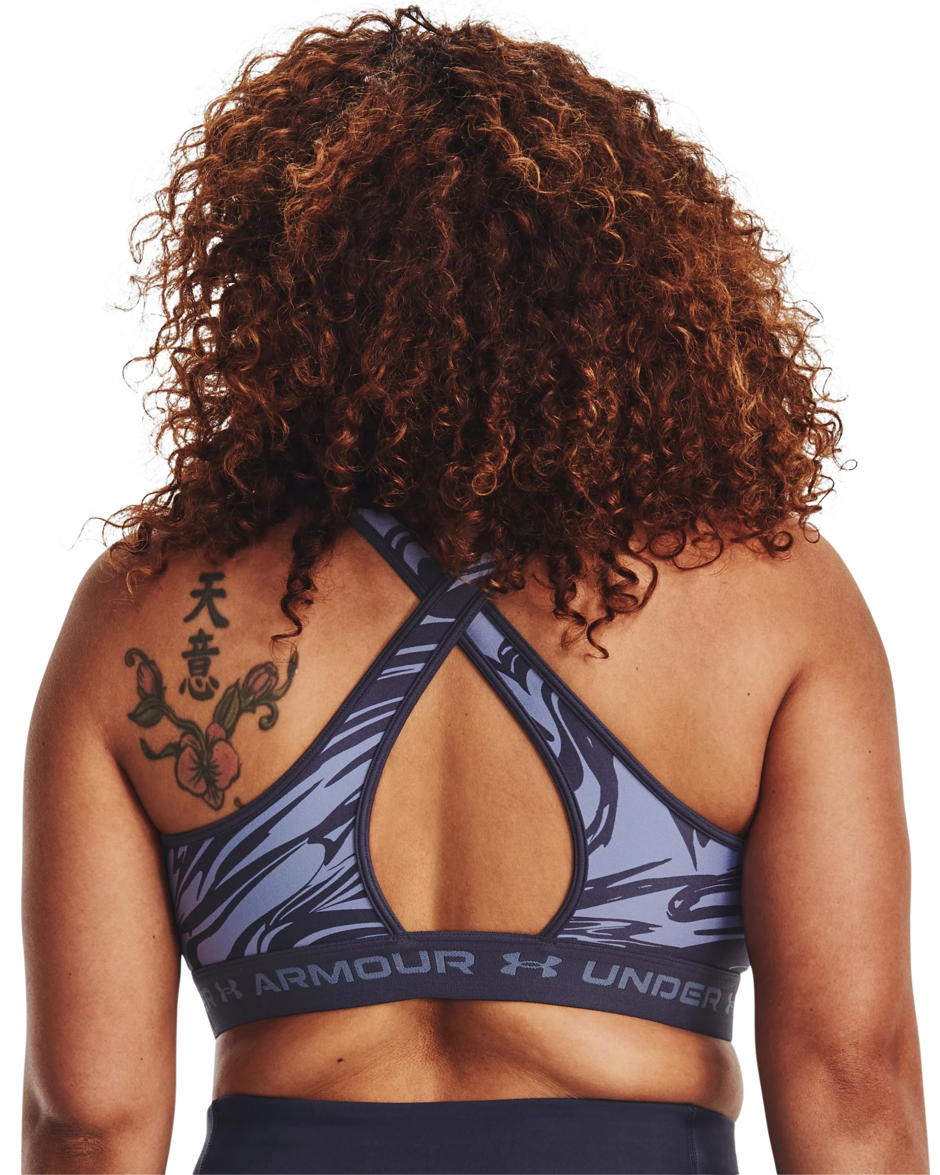 Women's Armour® Mid Crossback Print Sports Bra - Image 8