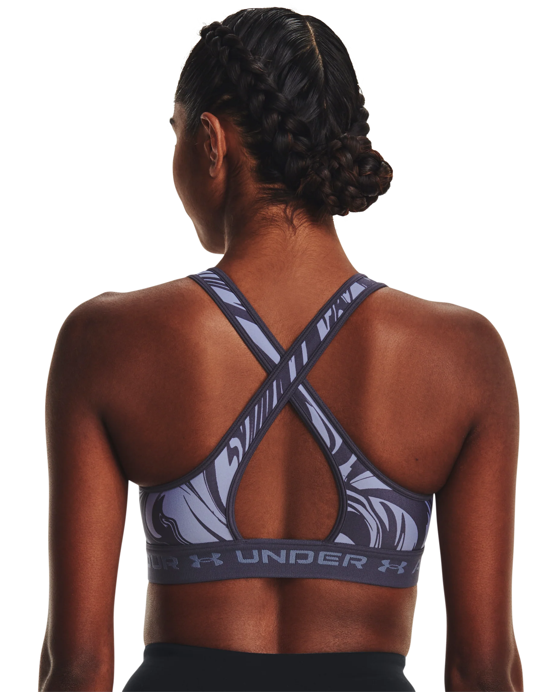 Women's Armour® Mid Crossback Print Sports Bra - Image 9
