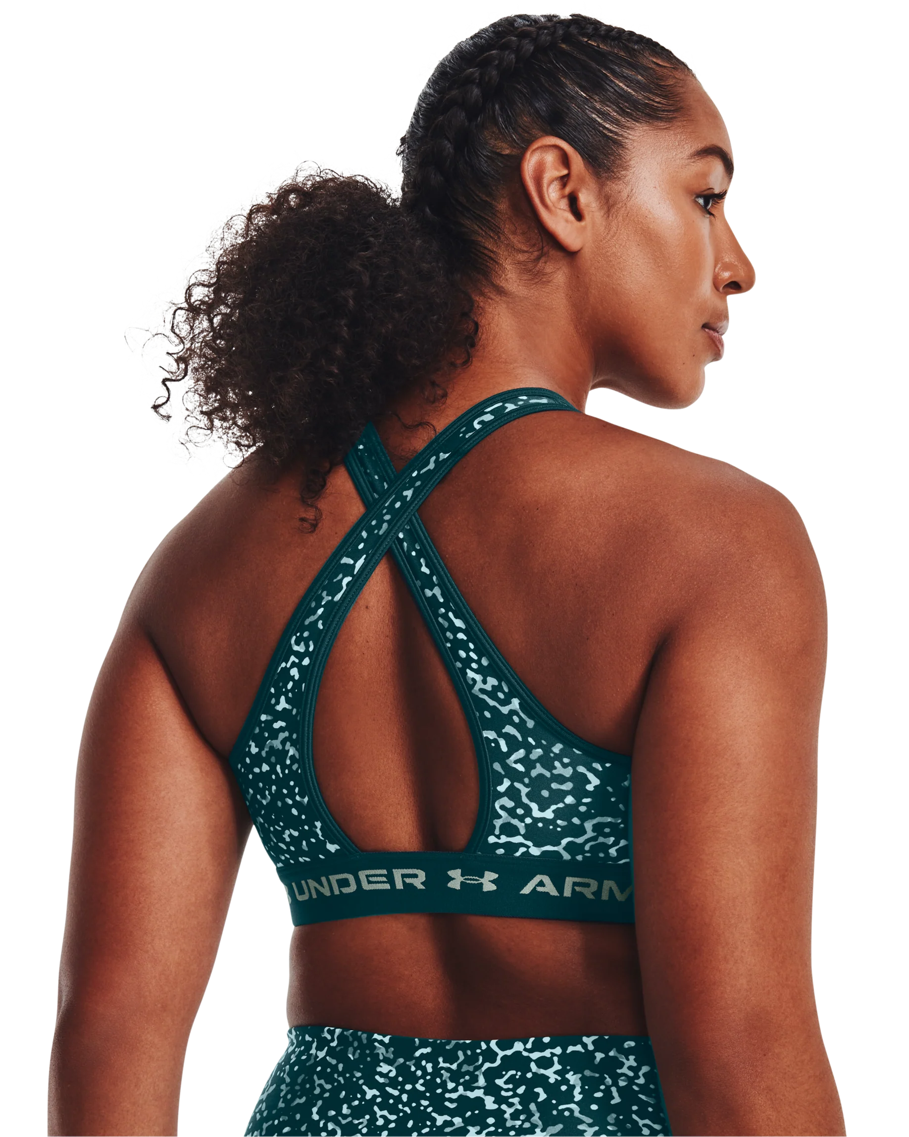 Women's Armour® Mid Crossback Print Sports Bra - Image 6