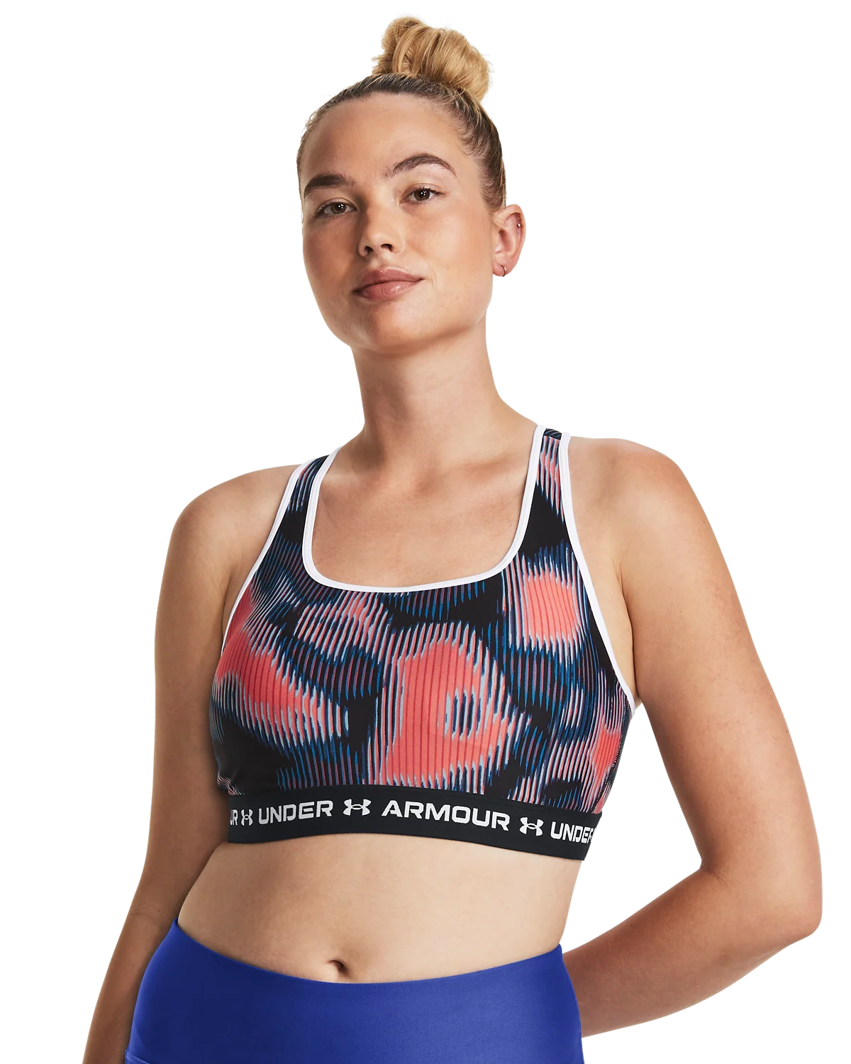 Women's Armour® Mid Crossback Print Sports Bra - Image 13