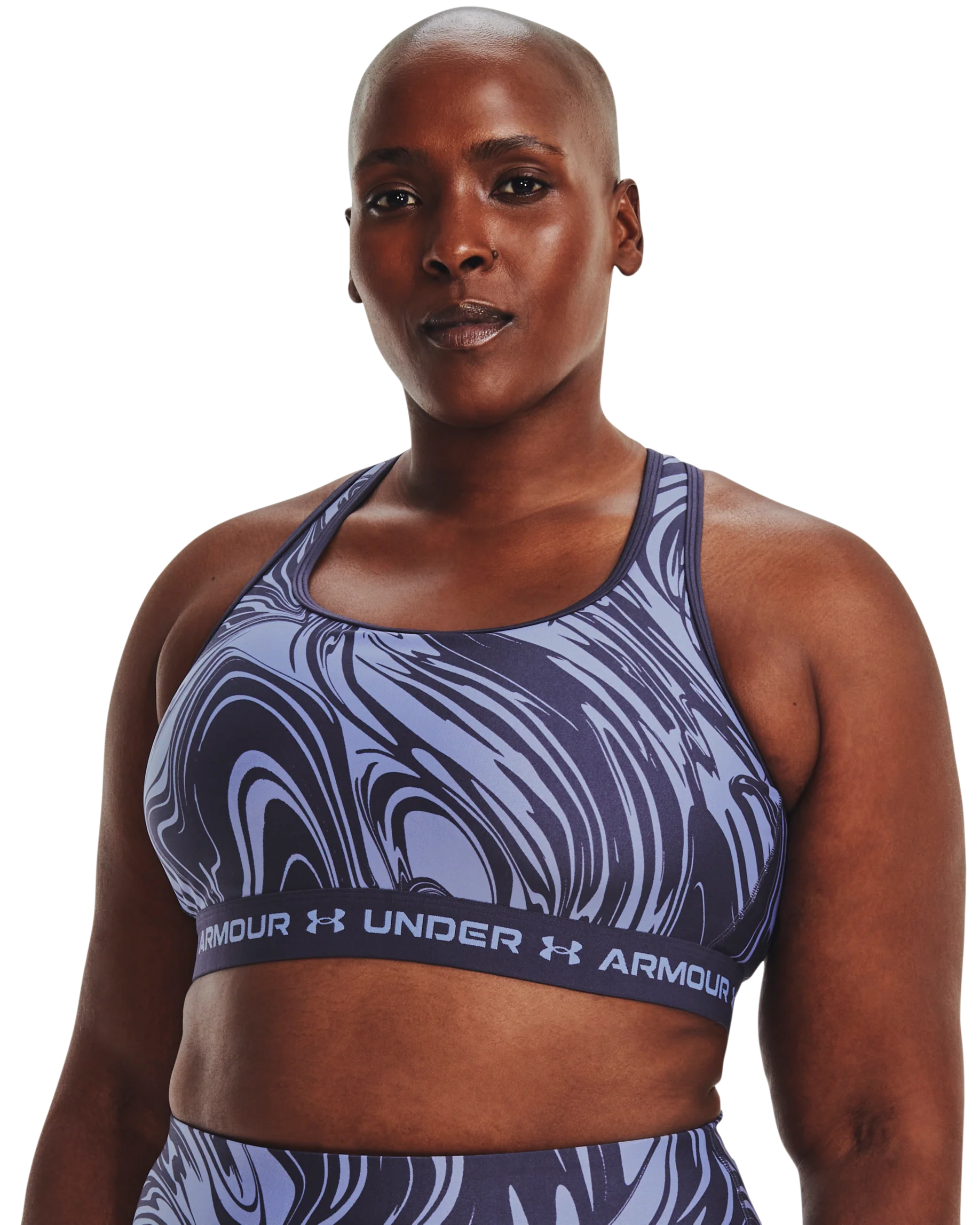 Women's Armour® Mid Crossback Print Sports Bra