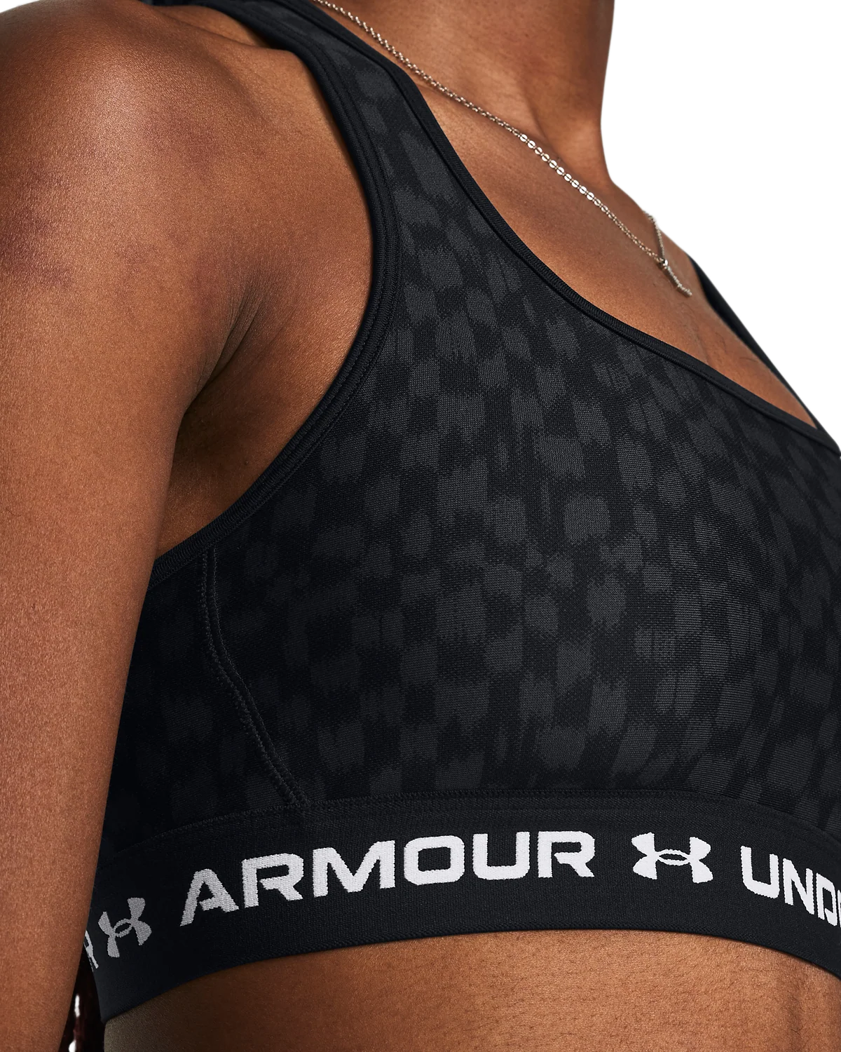 Women's Armour® Mid Crossback Printed Sports Bra - Image 15