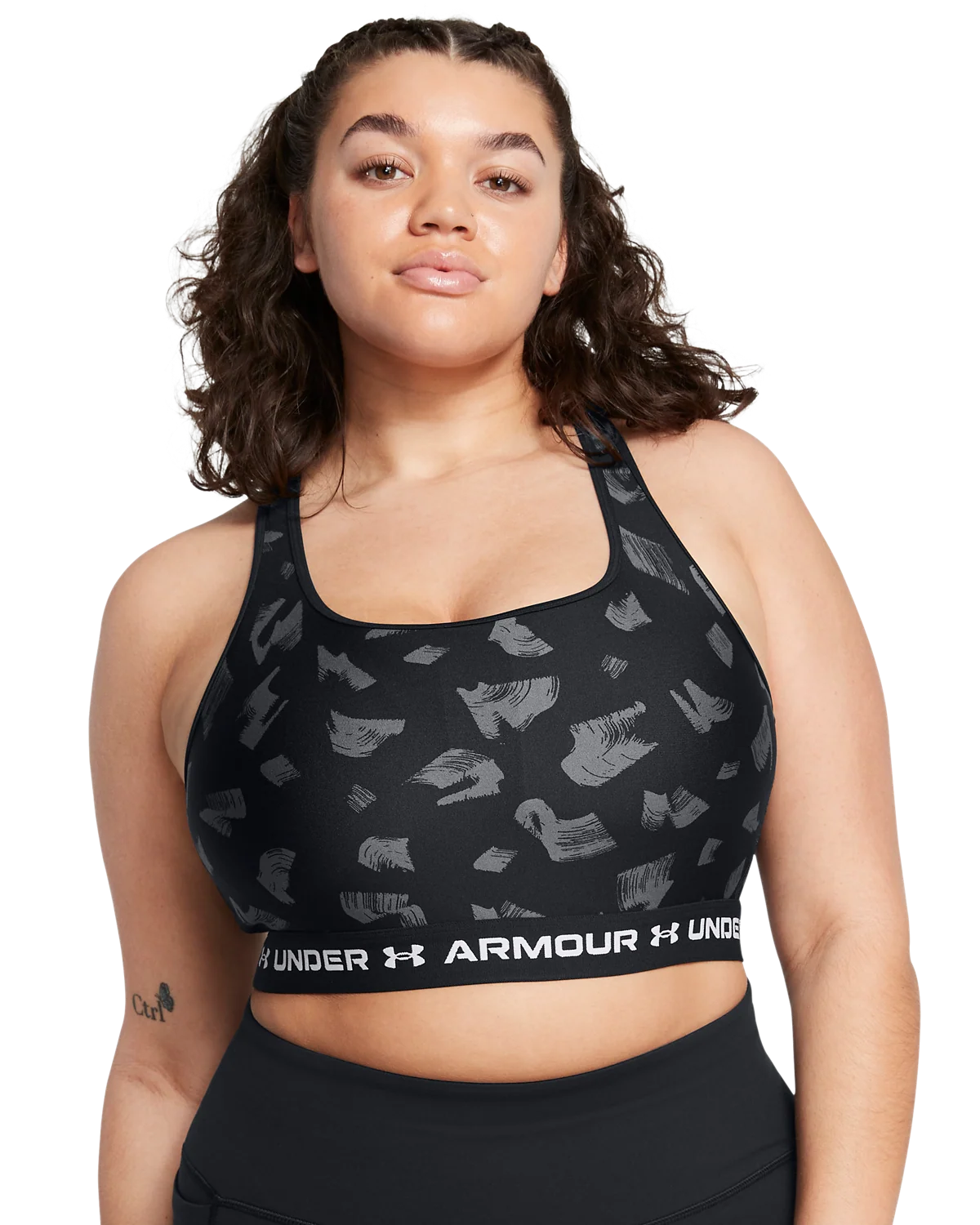 Women's Armour® Mid Crossback Printed Sports Bra - Image 14