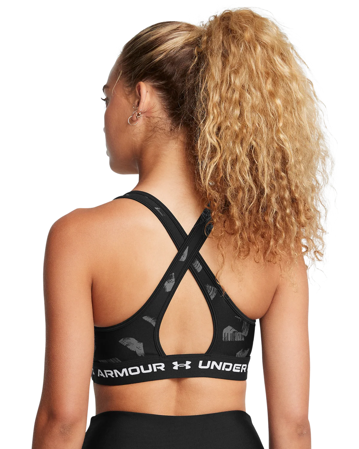 Women's Armour® Mid Crossback Printed Sports Bra - Image 2