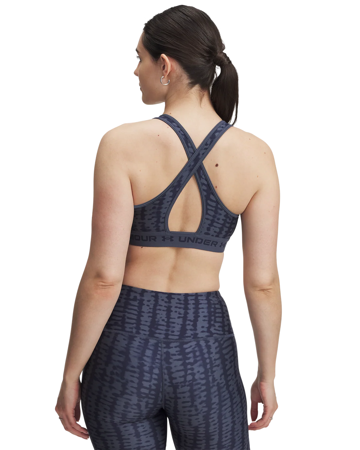 Women's Armour® Mid Crossback Printed Sports Bra - Image 4
