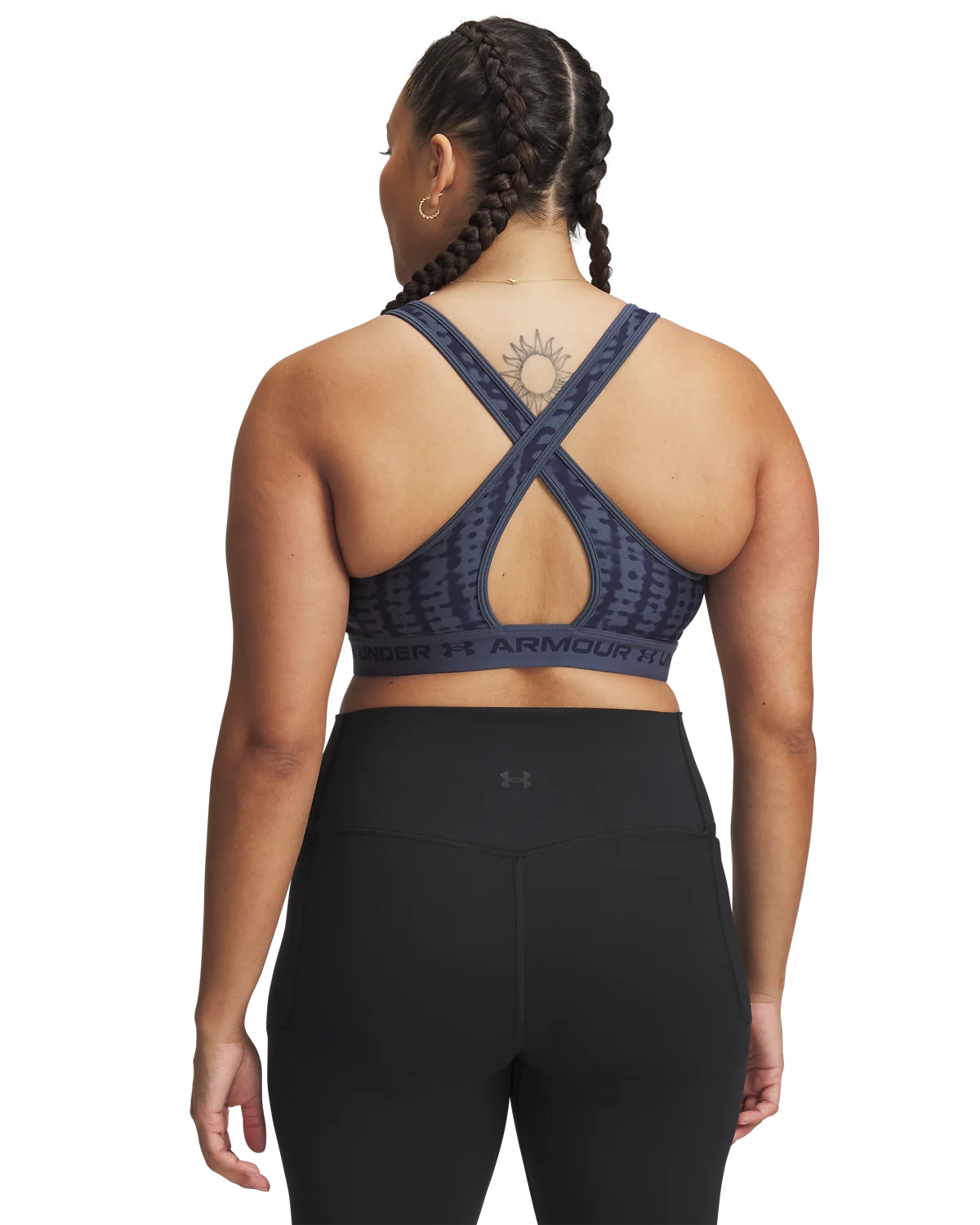 Women's Armour® Mid Crossback Printed Sports Bra - Image 8
