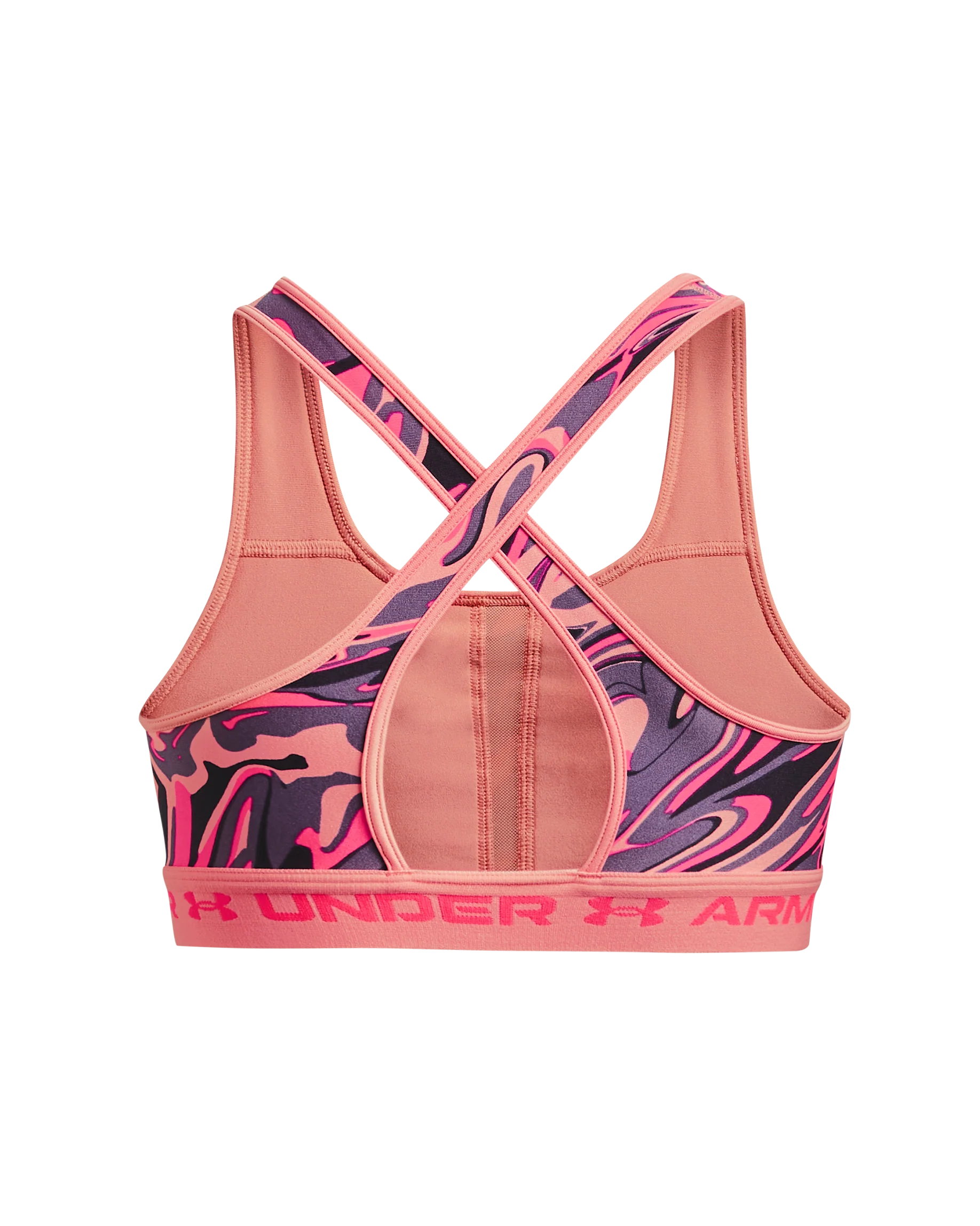 Women's Armour® Mid Crossback Printed Sports Bra - Image 5
