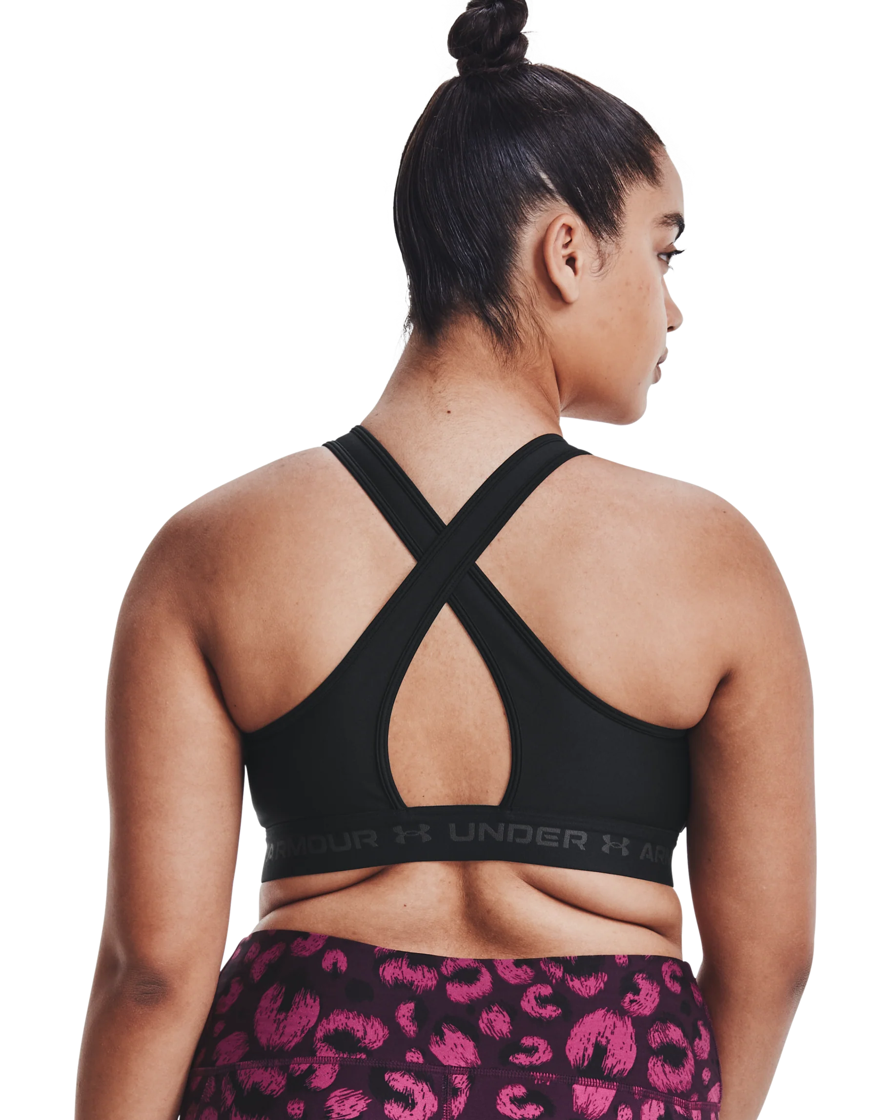 Women's Armour® Mid Crossback Sports Bra - Image 5