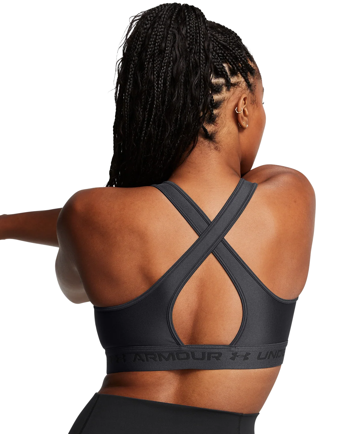 Women's Armour® Mid Crossback Sports Bra - Image 5