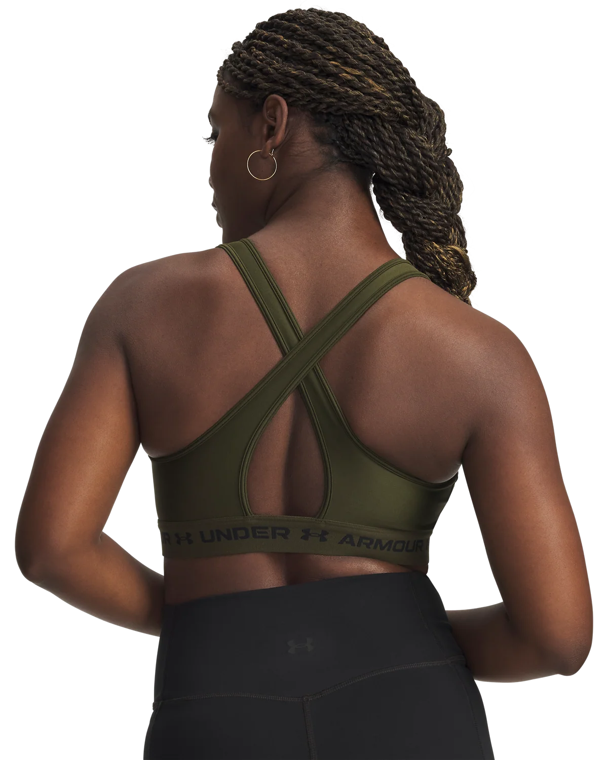 Women's Armour® Mid Crossback Sports Bra - Image 5