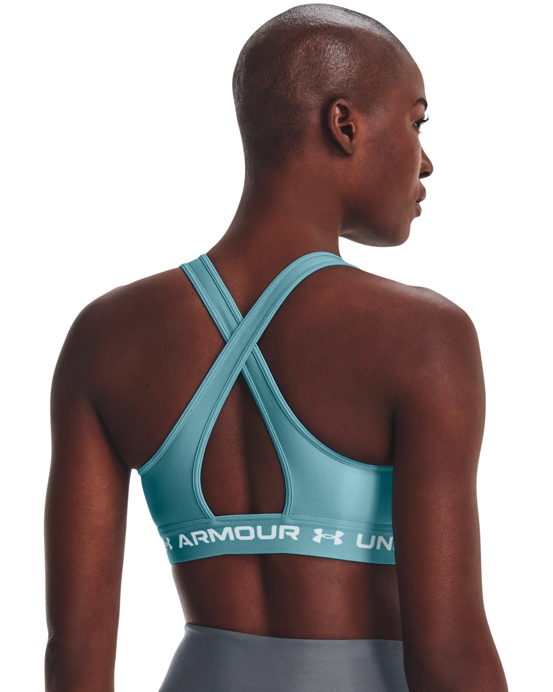 Women's Armour® Mid Crossback Sports Bra - Image 2