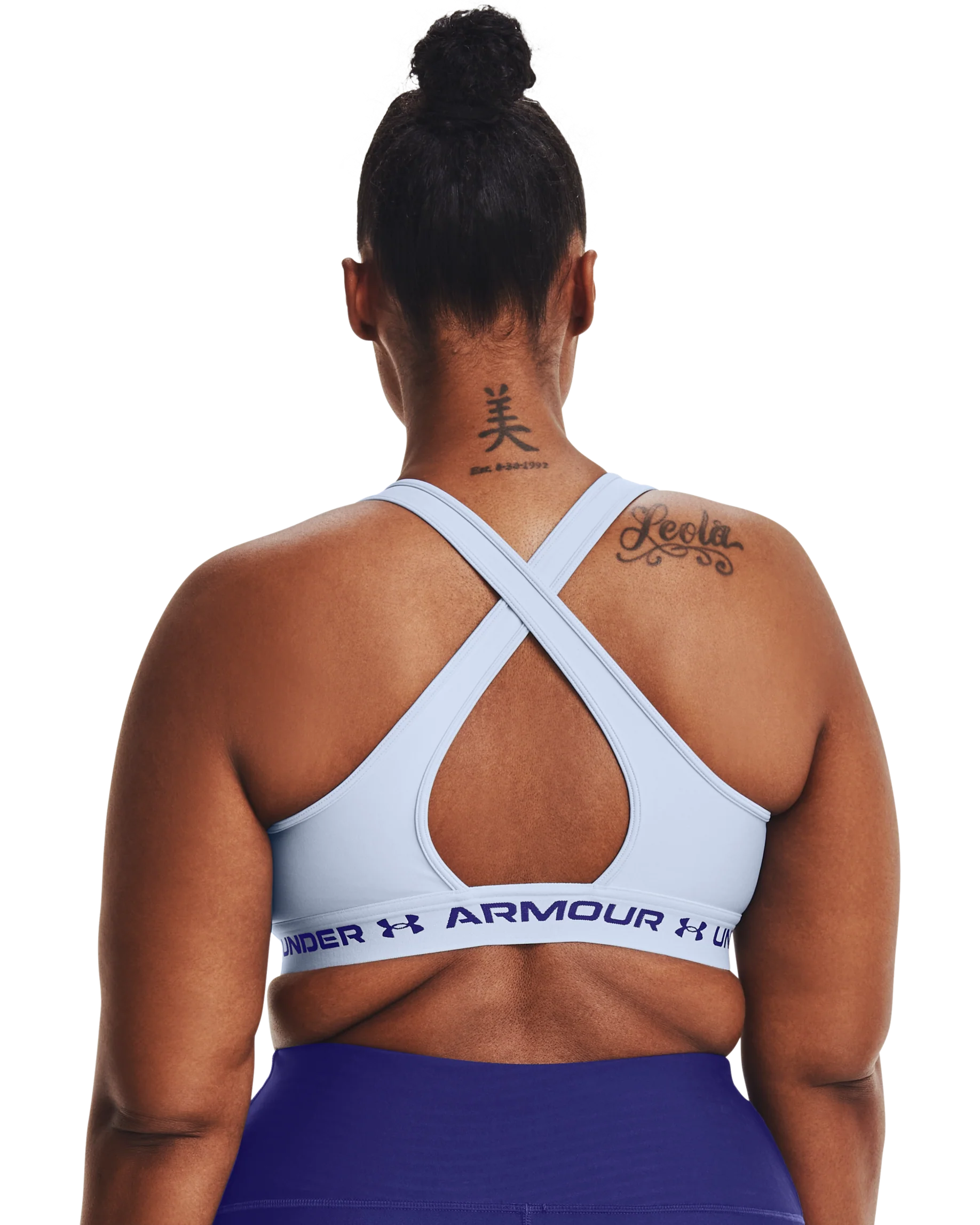 Women's Armour® Mid Crossback Sports Bra - Image 3