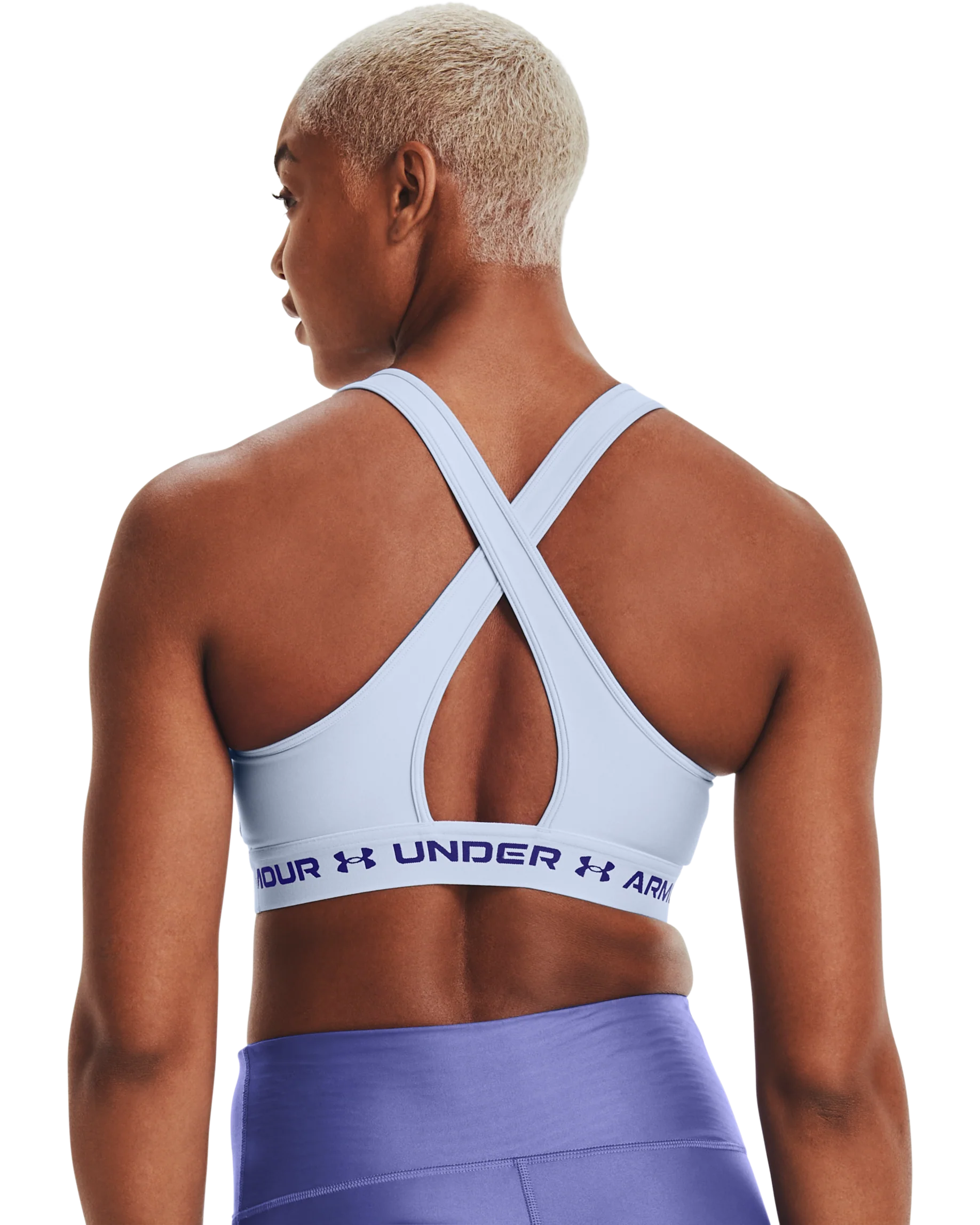 Women's Armour® Mid Crossback Sports Bra - Image 4