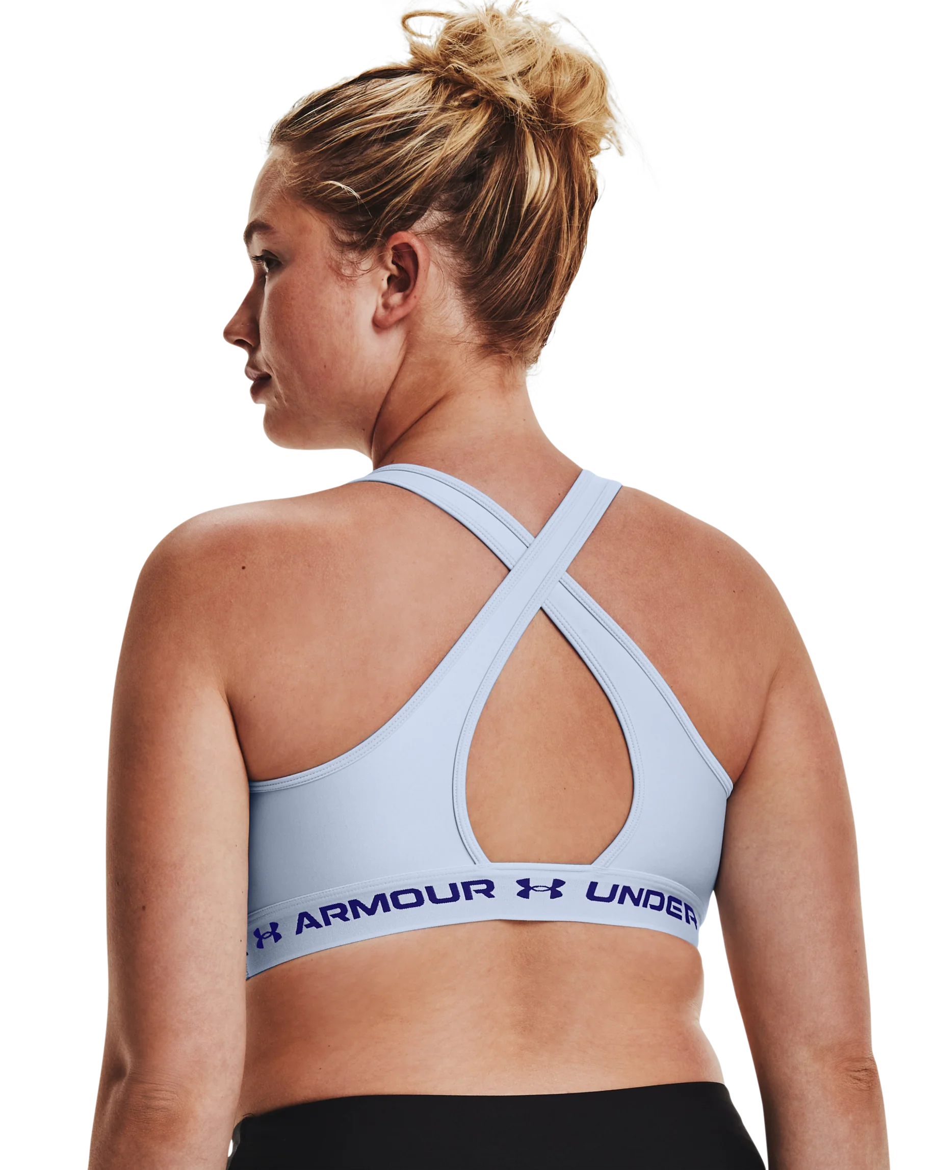 Women's Armour® Mid Crossback Sports Bra - Image 5