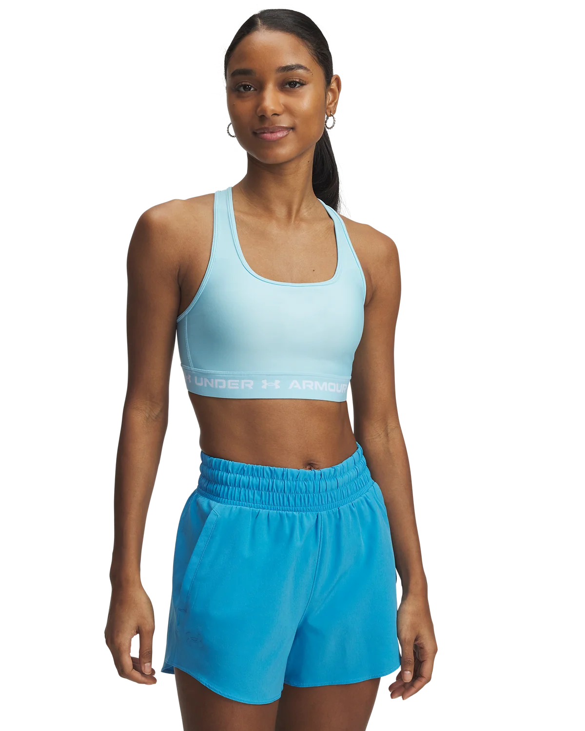 Women's Armour® Mid Crossback Sports Bra - Image 3