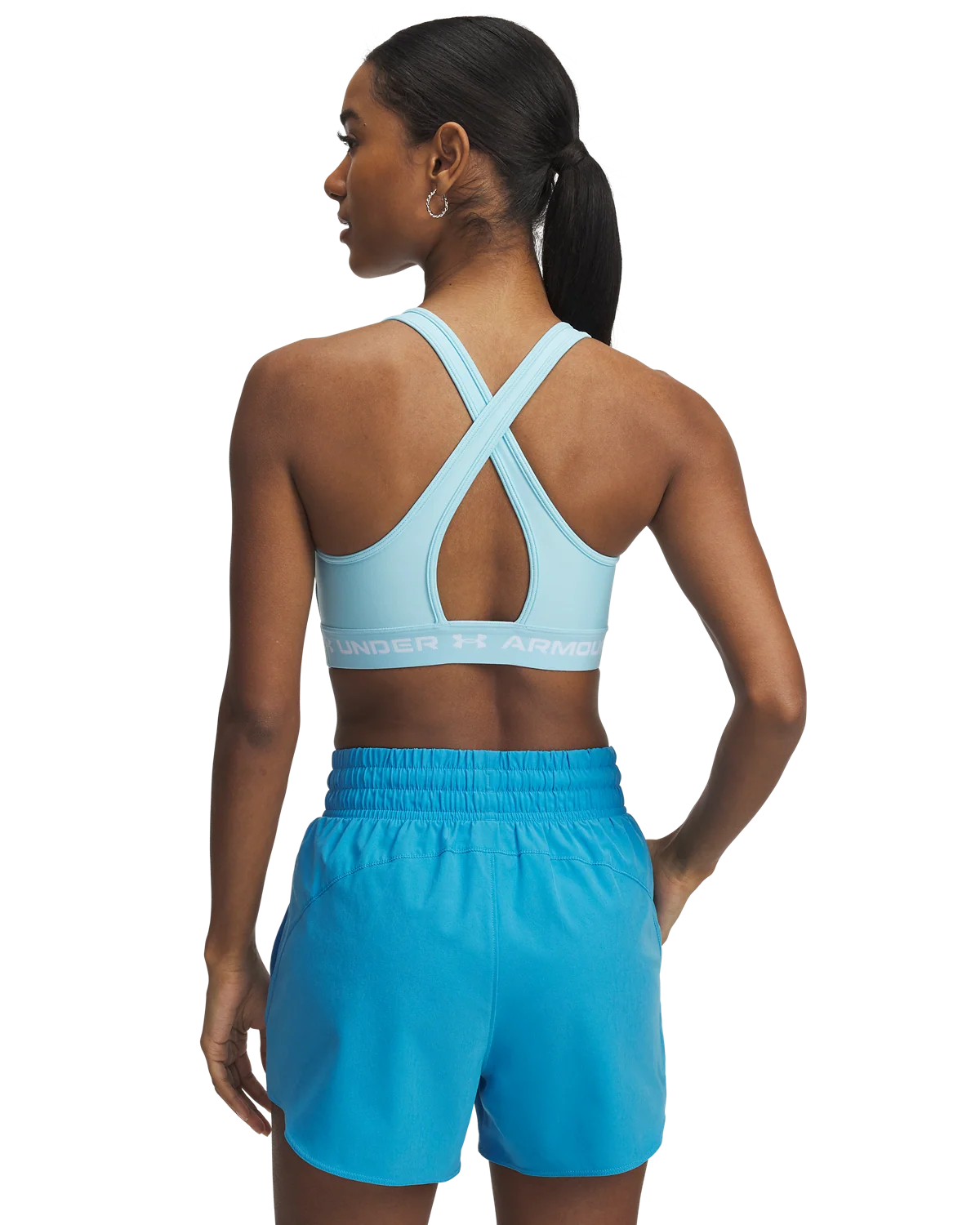 Women's Armour® Mid Crossback Sports Bra - Image 4