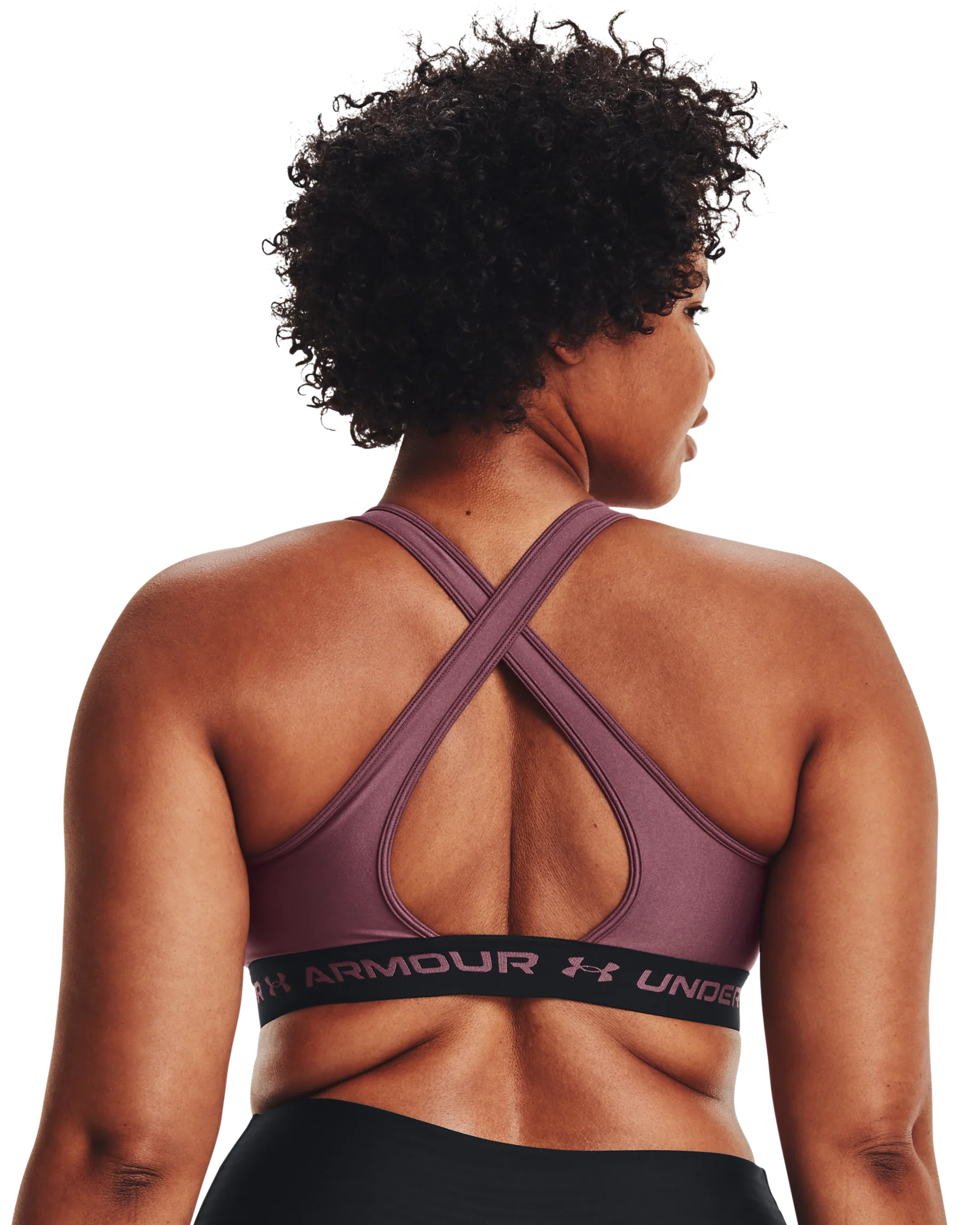 Women's Armour® Mid Crossback Sports Bra - Image 3