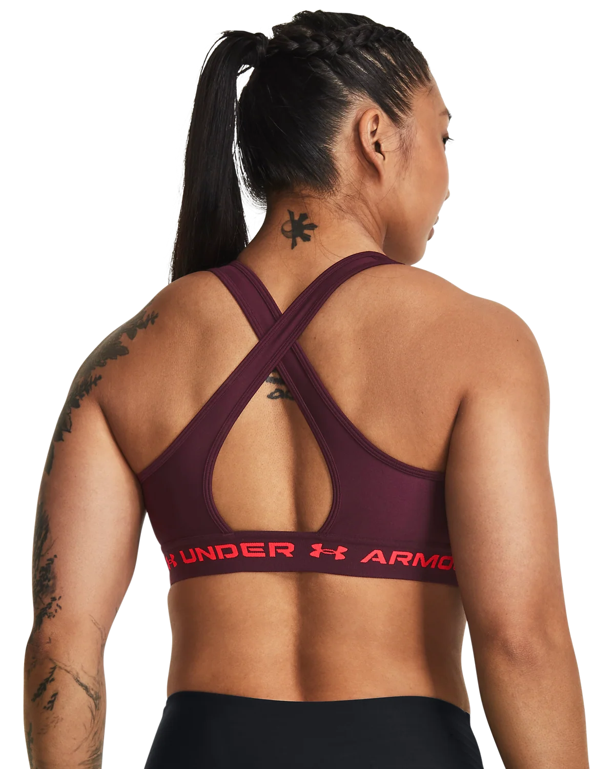 Women's Armour® Mid Crossback Sports Bra - Image 2