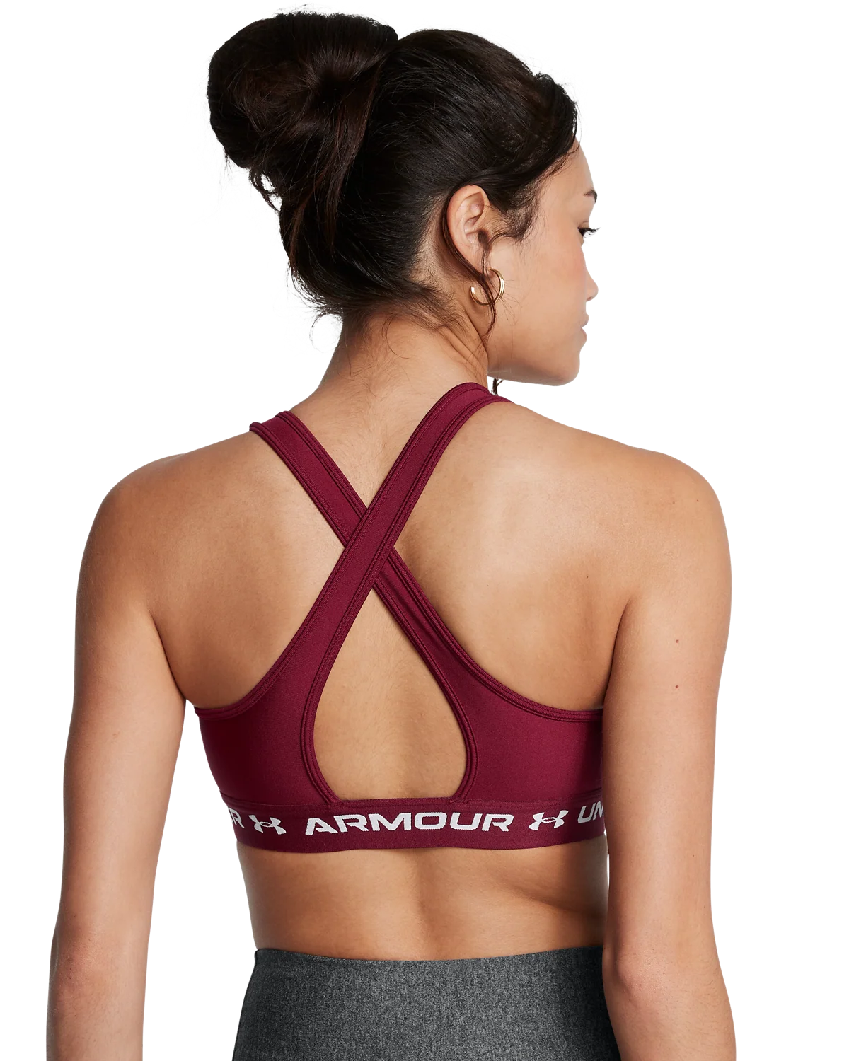 Women's Armour® Mid Crossback Sports Bra - Image 2