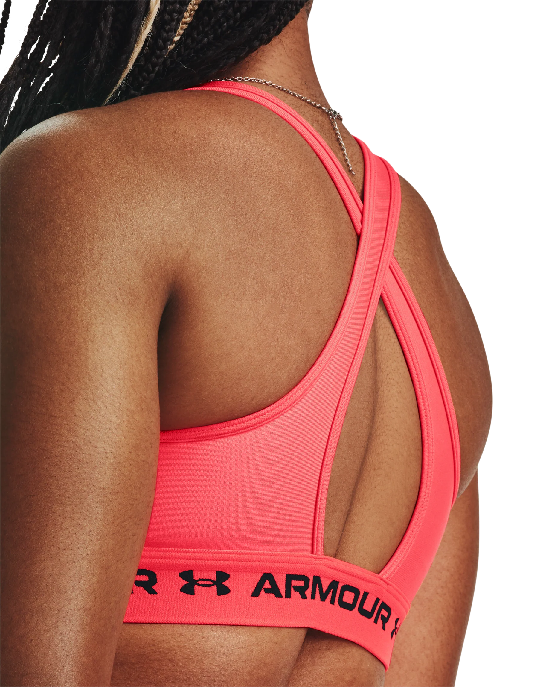Women's Armour® Mid Crossback Sports Bra - Image 4