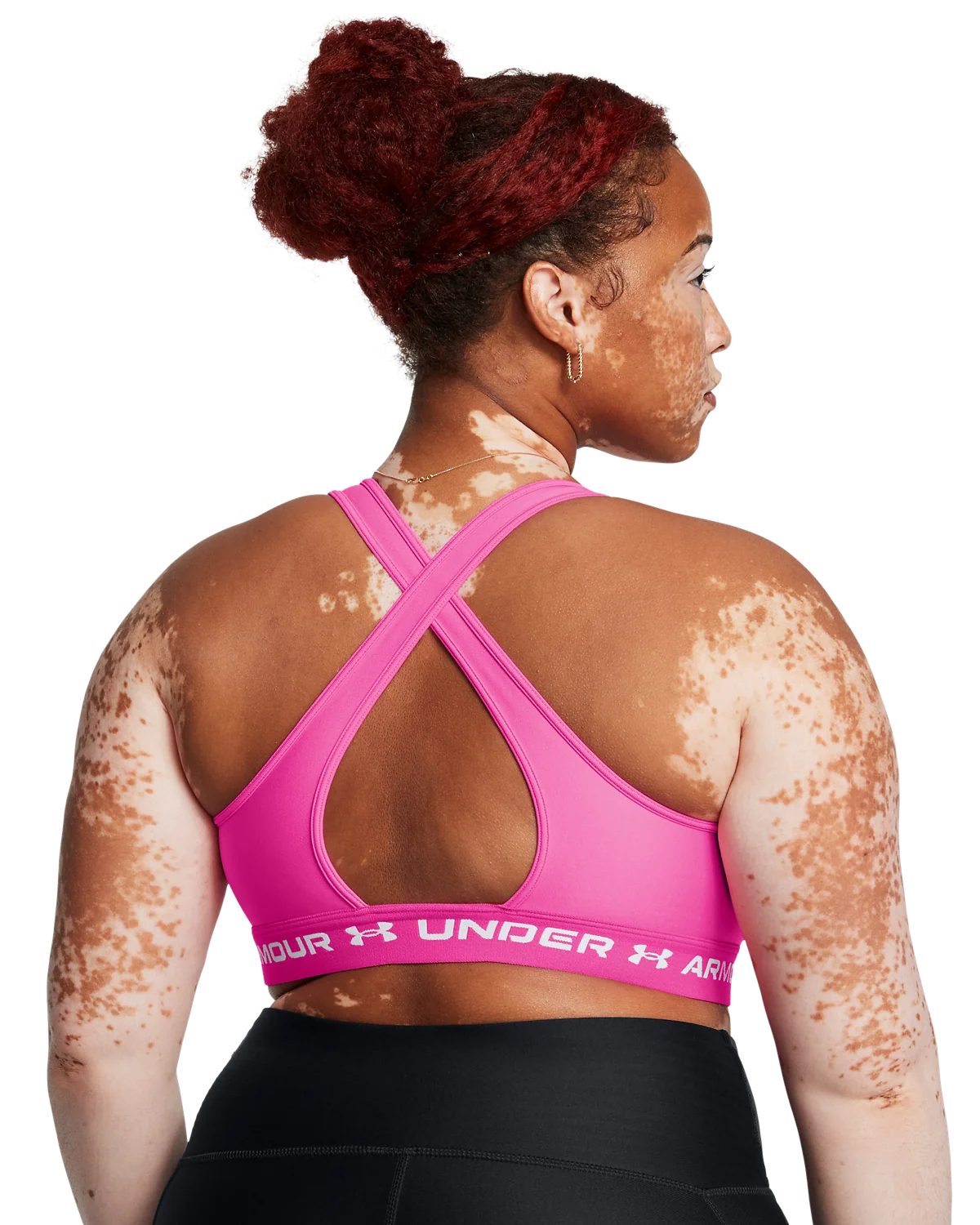 Women's Armour® Mid Crossback Sports Bra - Image 5