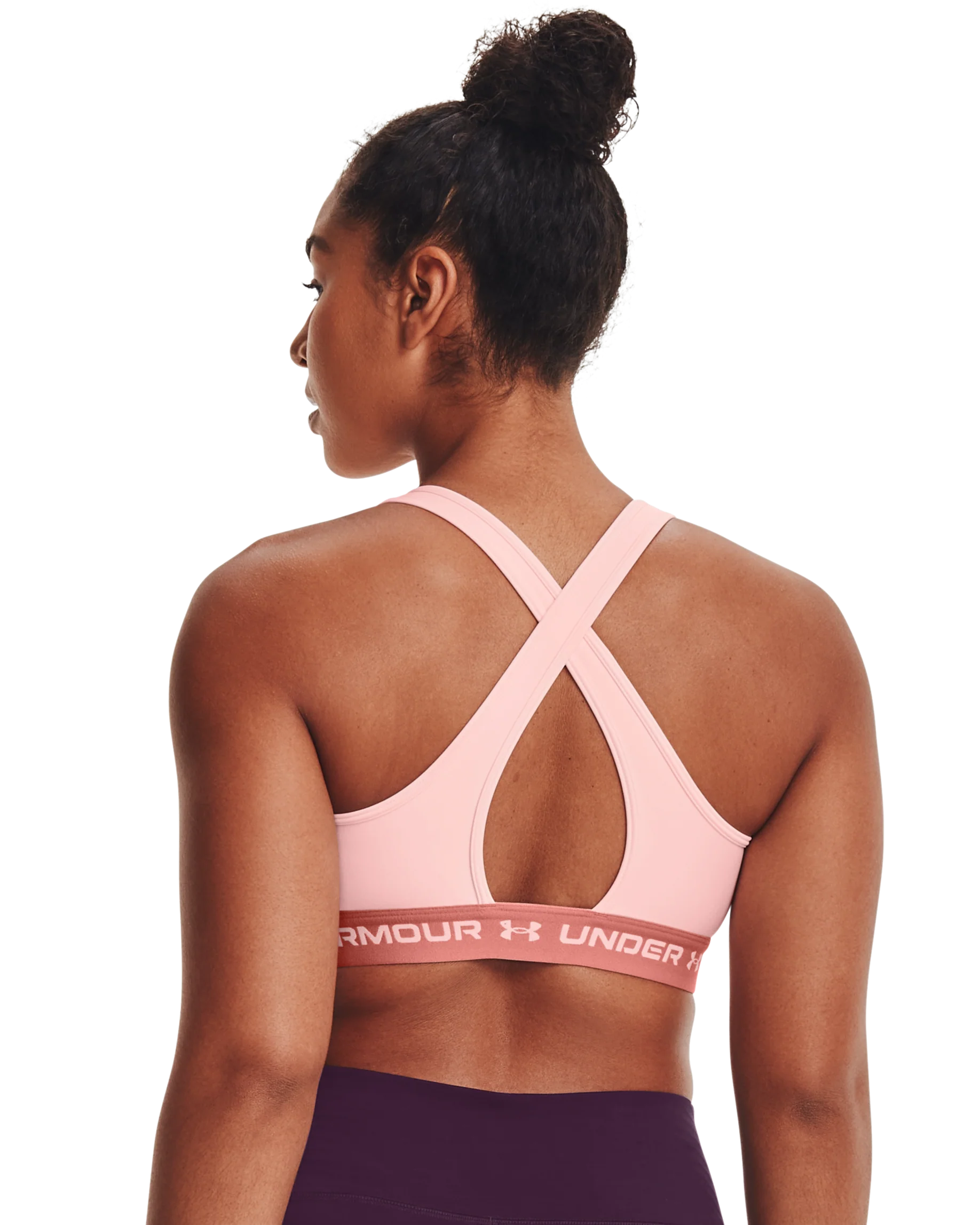 Women's Armour® Mid Crossback Sports Bra - Image 3
