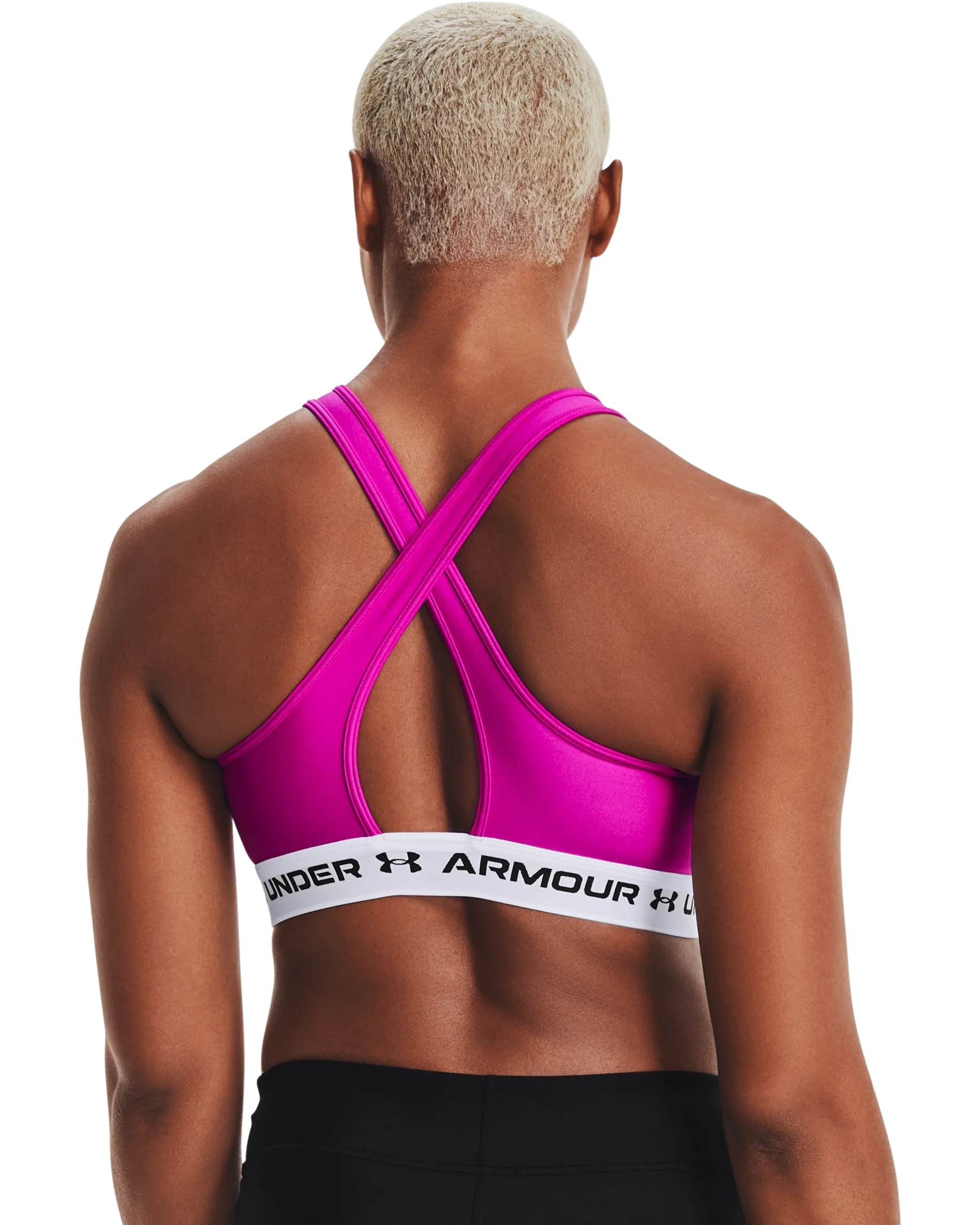 Women's Armour® Mid Crossback Sports Bra - Image 4