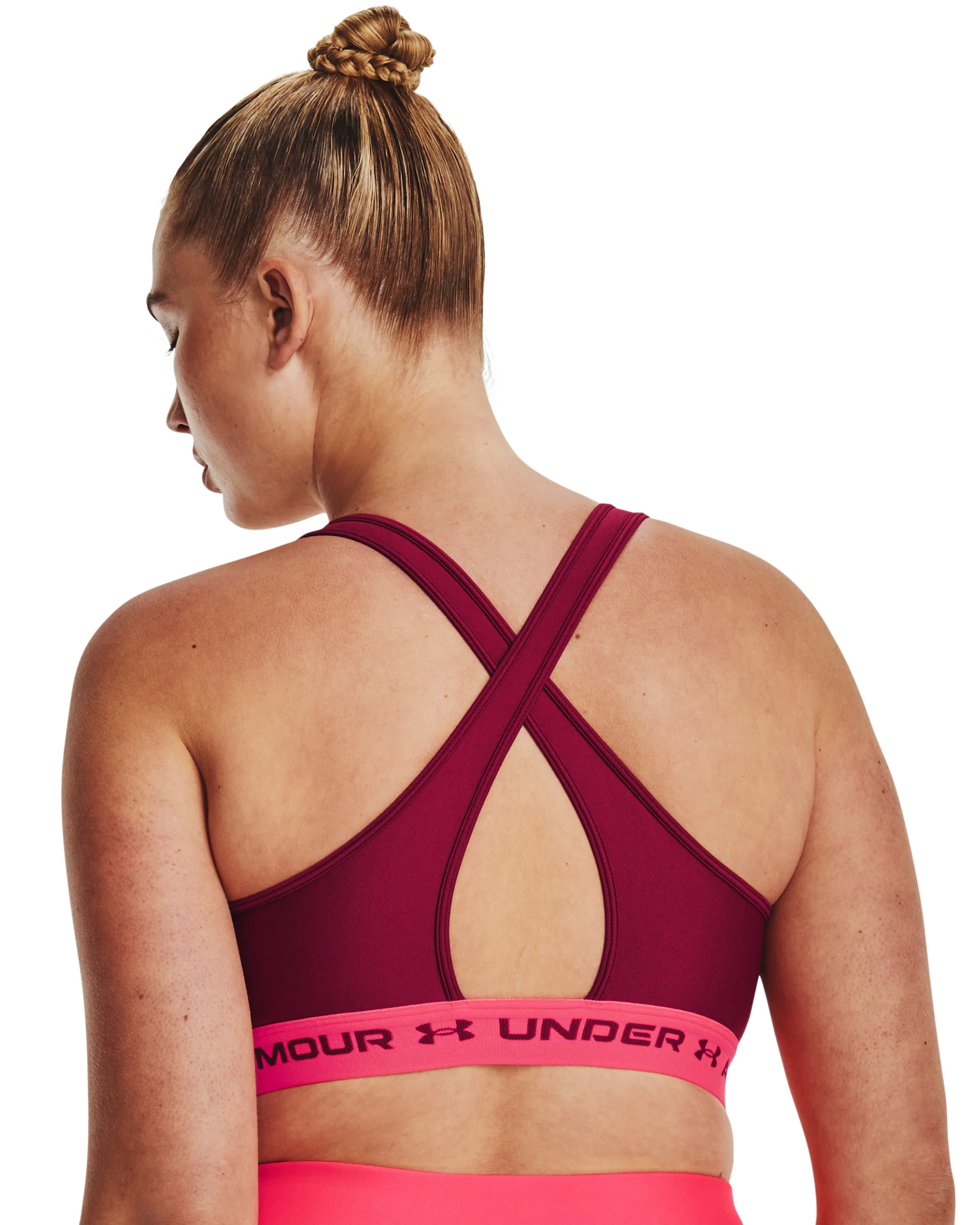 Women's Armour® Mid Crossback Sports Bra - Image 5