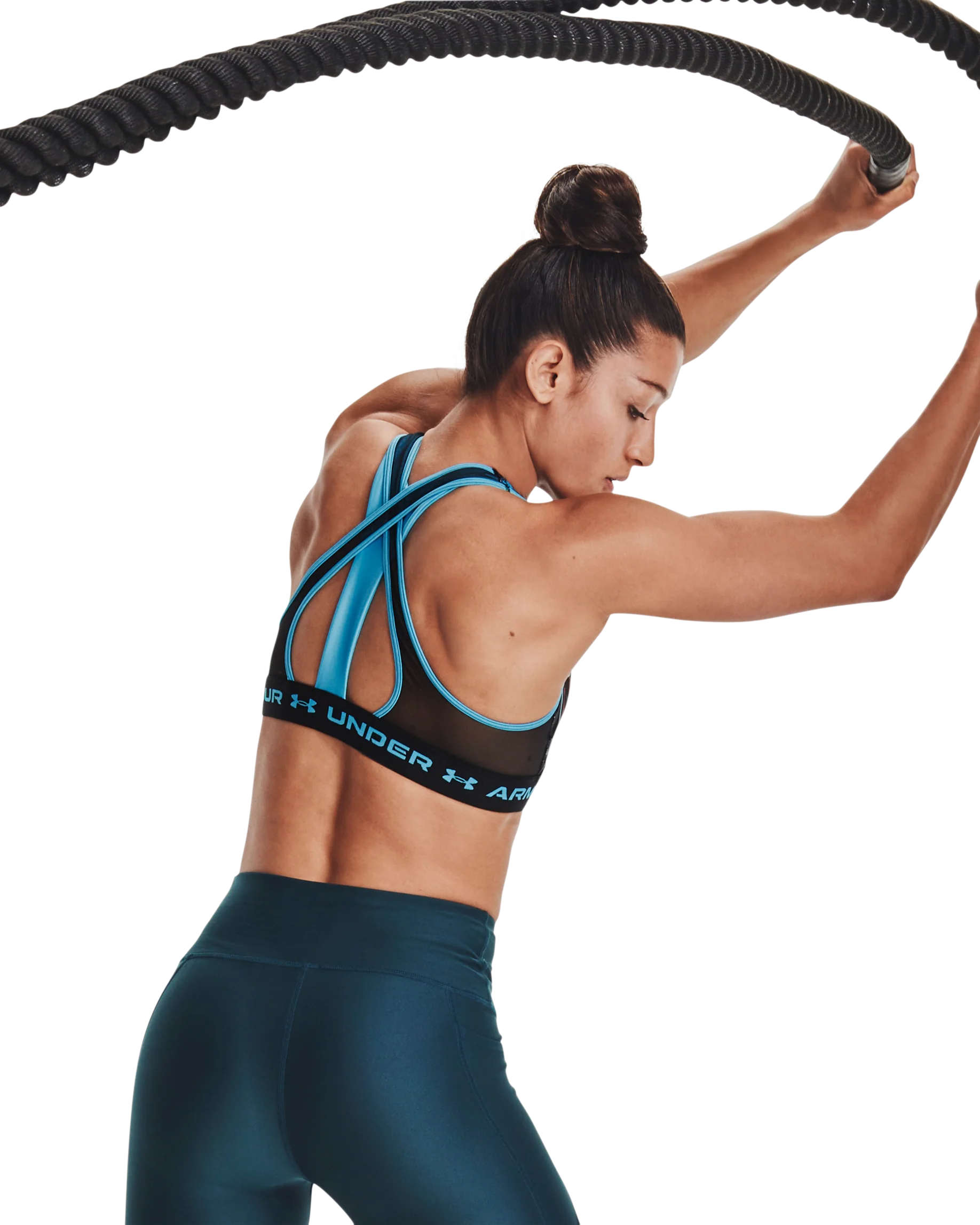 Women's Armour® Mid Crossback Sports Bra - Image 2