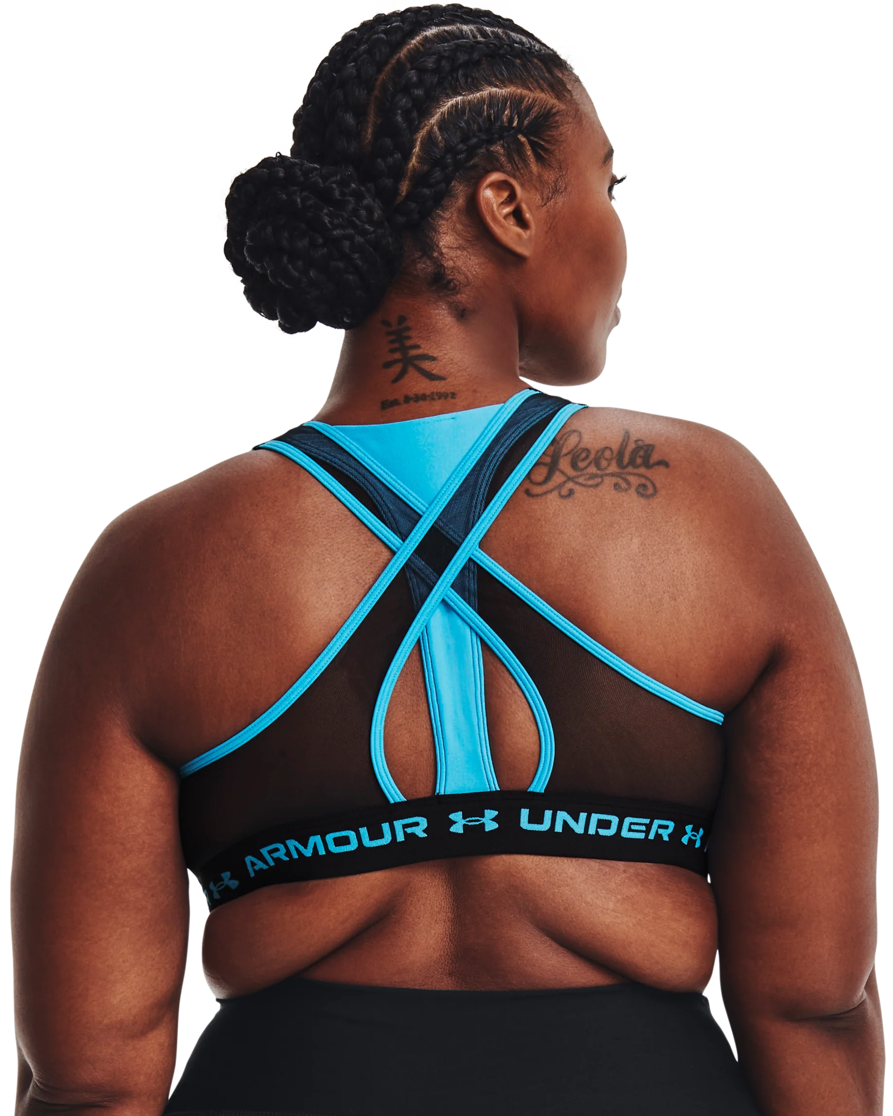 Women's Armour® Mid Crossback Sports Bra - Image 3