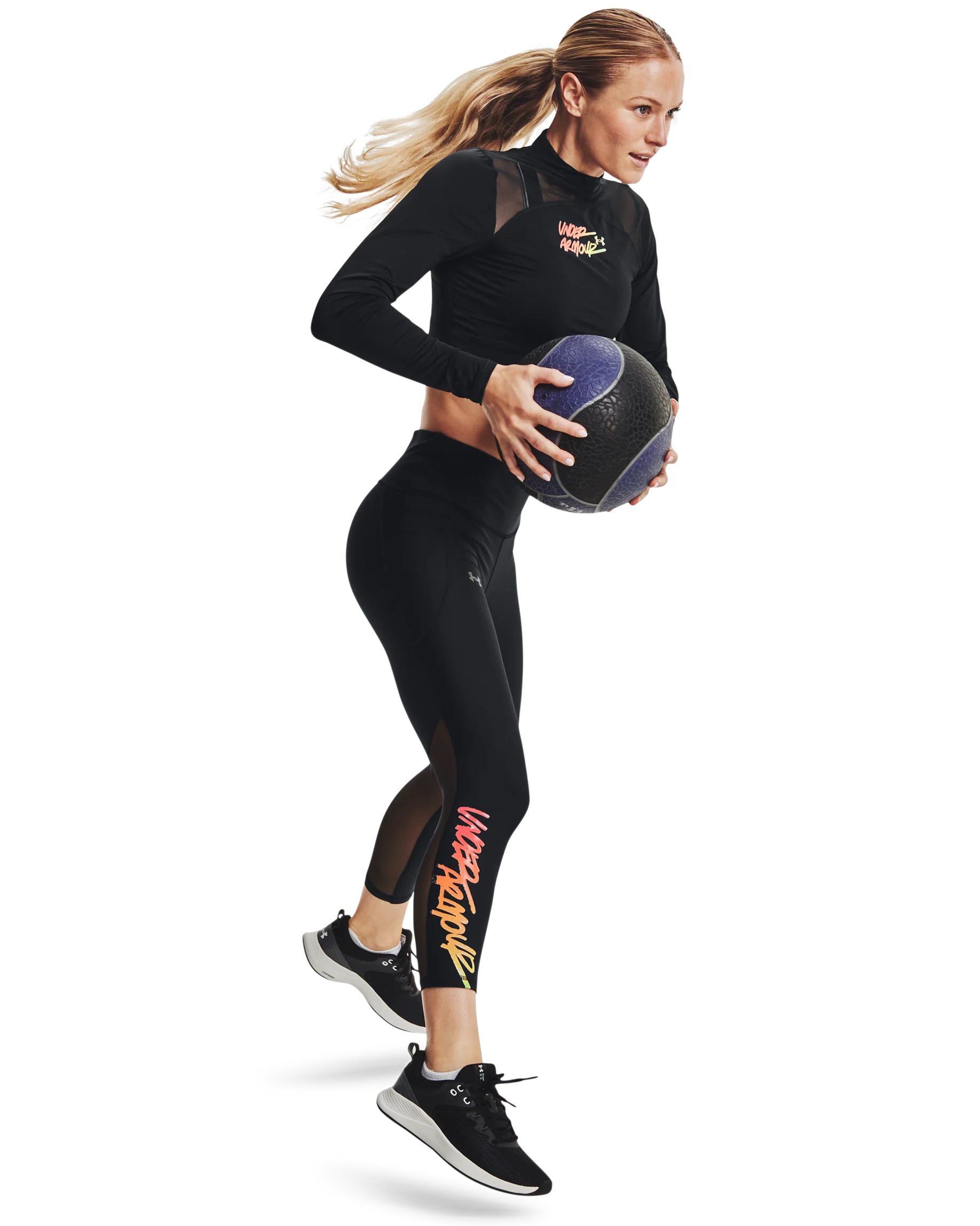 Women's HeatGear® Armour Graphic Ankle Leggings - Image 7