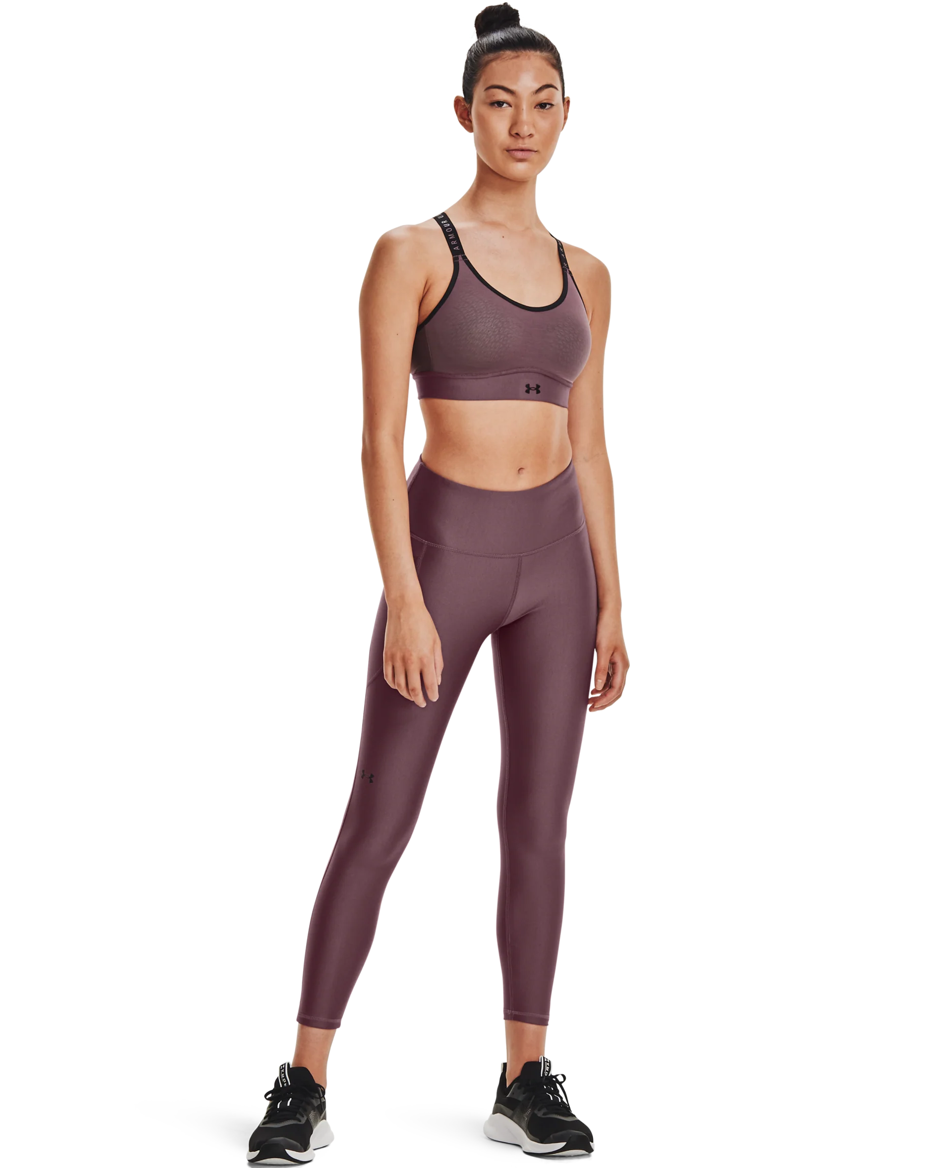 Women's HeatGear® Armour No-Slip Waistband Ankle Leggings - Image 3