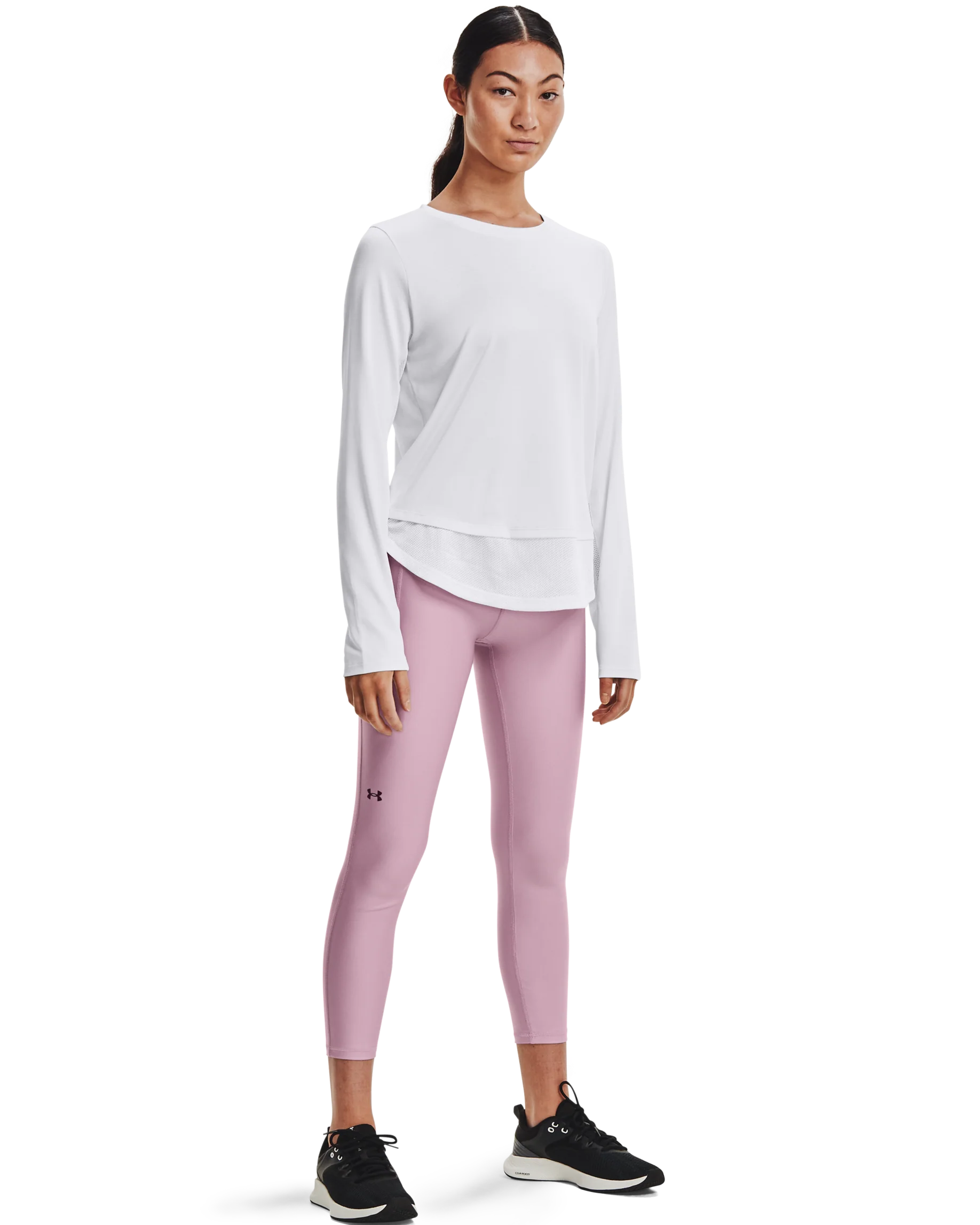 Women's HeatGear® Armour No-Slip Waistband Ankle Leggings - Image 3